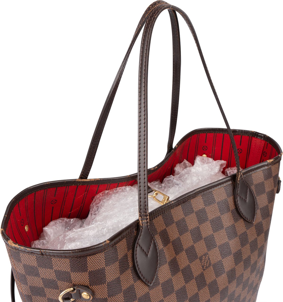 Louis Vuitton Louis Vuitton Damier Ebene Monogram Neverfull MM Shopper Handbag Bruin