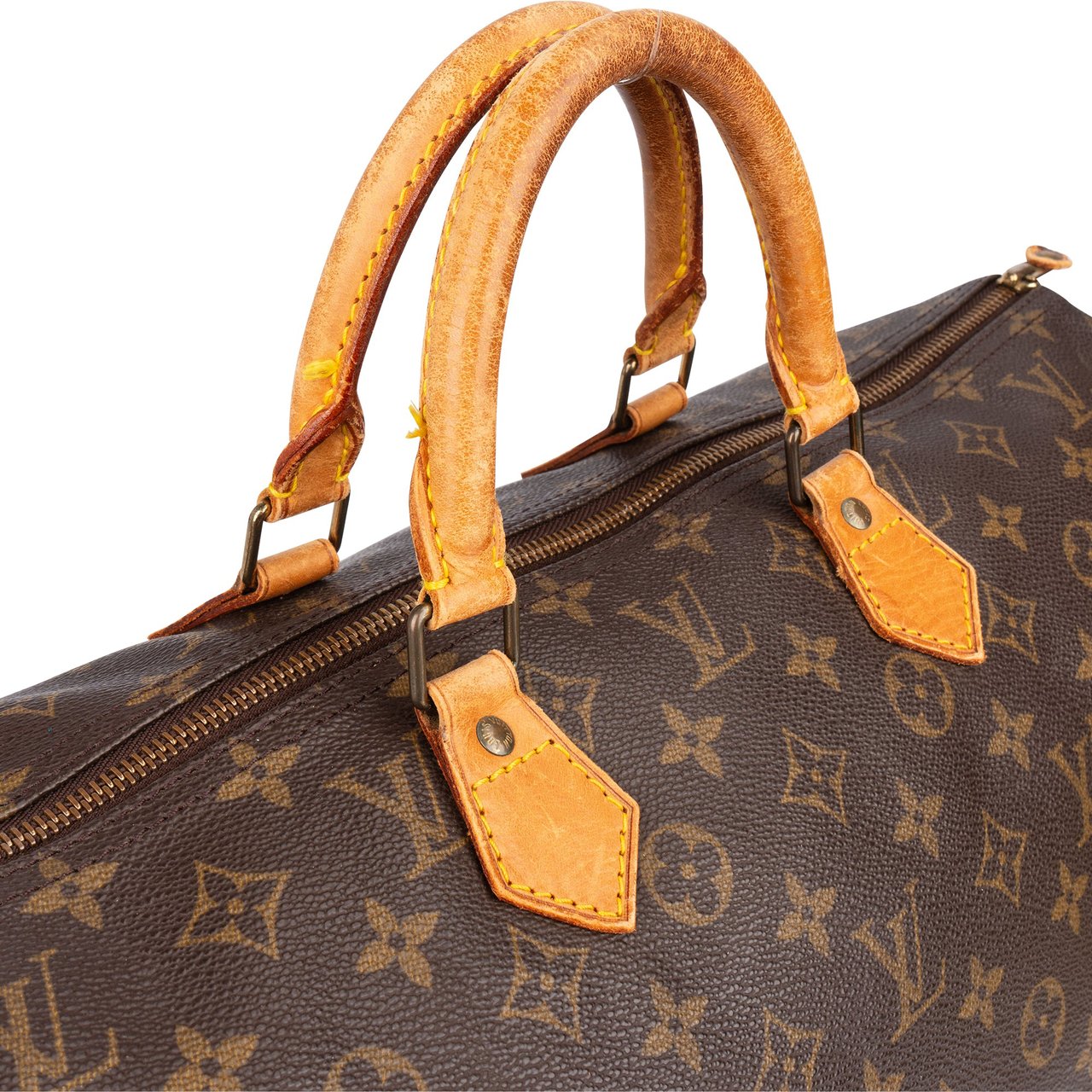 Louis Vuitton Louis Vuitton Canvas Monogram Speedy 40 Handbag Bruin