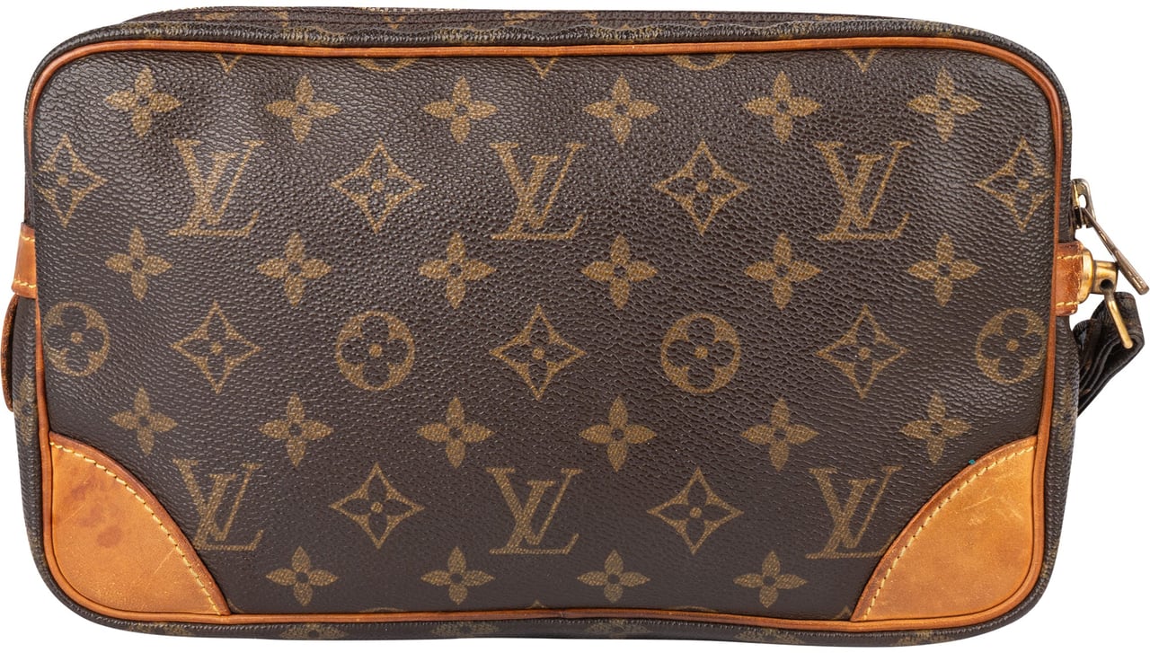 Louis Vuitton Louis Vuitton Canvas Monogram Marly Dragonne GM Clutch Bruin