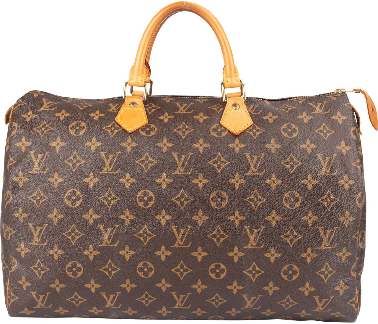 Louis Vuitton Louis Vuitton Canvas Monogram Speedy 40 Handbag Bruin