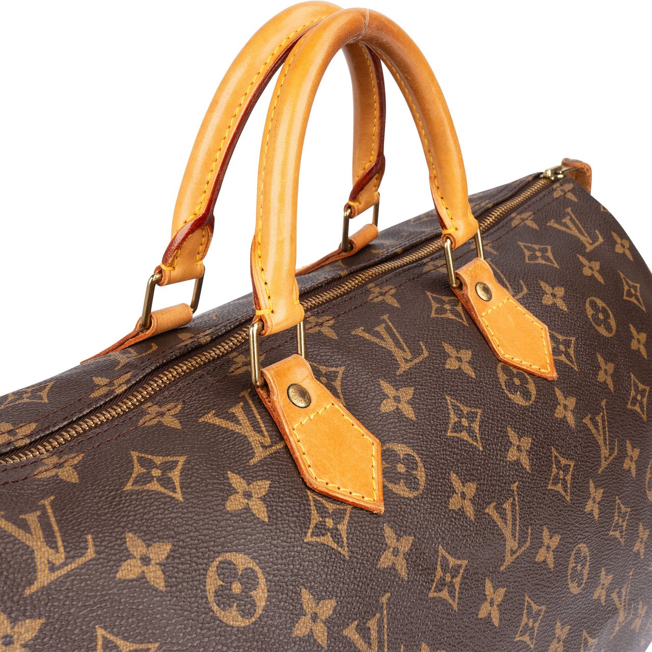 Louis Vuitton Louis Vuitton Canvas Monogram Speedy 40 Handbag Bruin