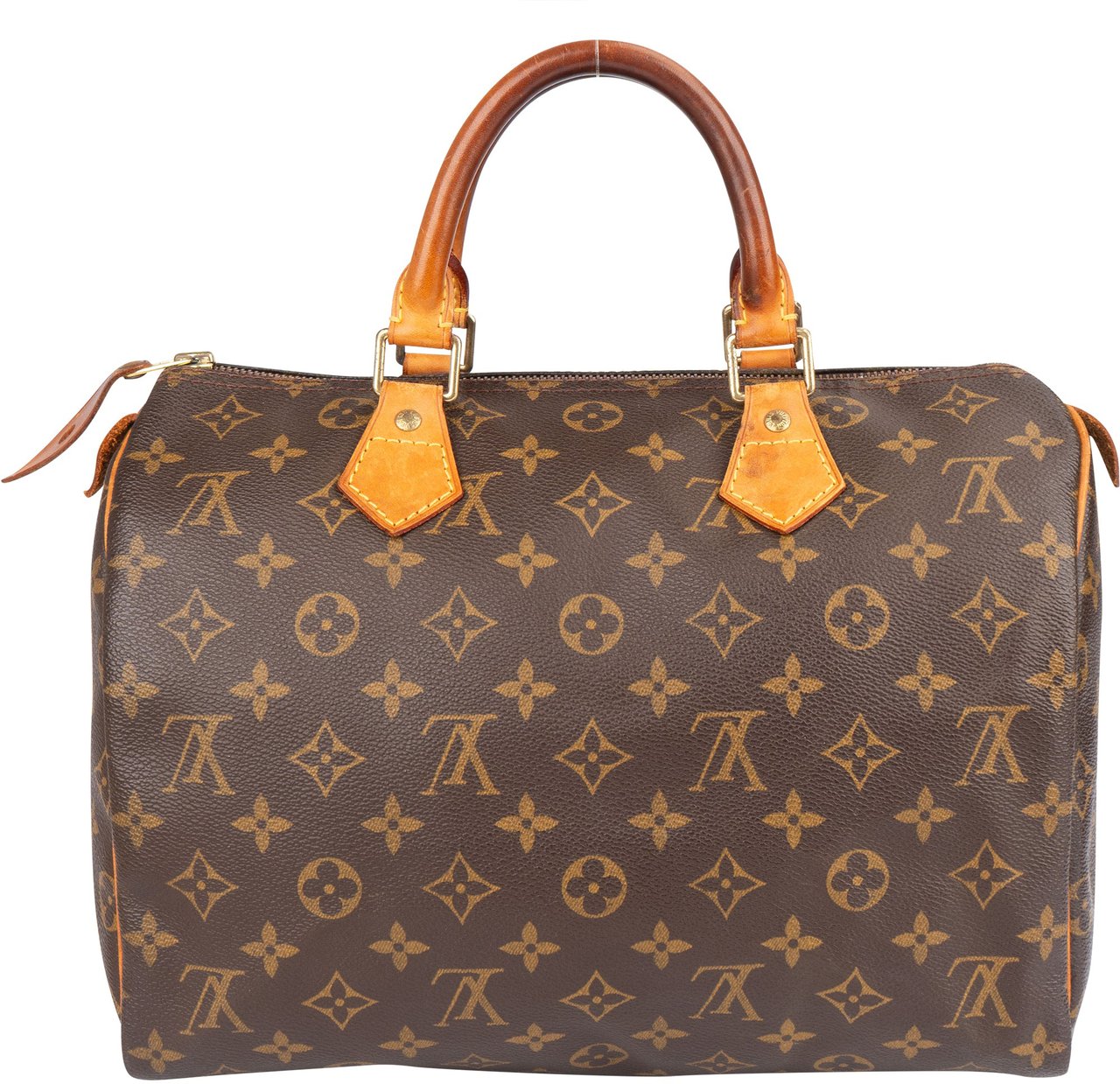 Louis Vuitton Louis Vuitton Canvas Monogram Speedy 30 Handbag Bruin