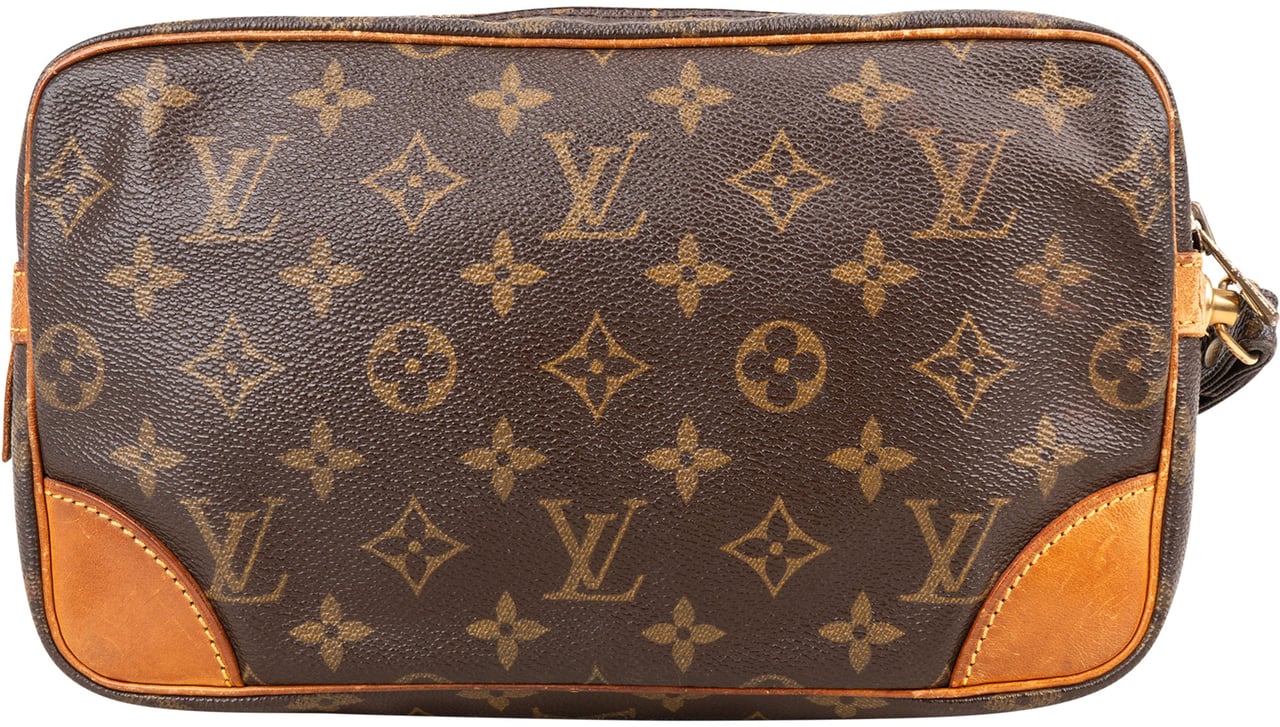 Louis Vuitton Louis Vuitton Monogram Canvas Marly Dragonne Clutch Bruin