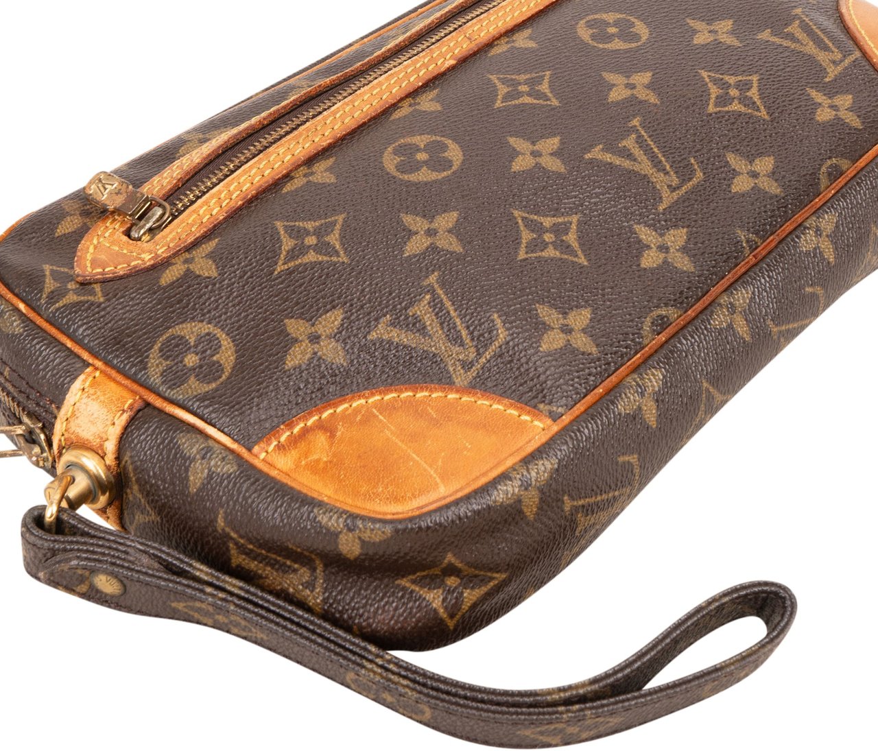 Louis Vuitton Louis Vuitton Monogram Canvas Marly Dragonne Clutch Bruin