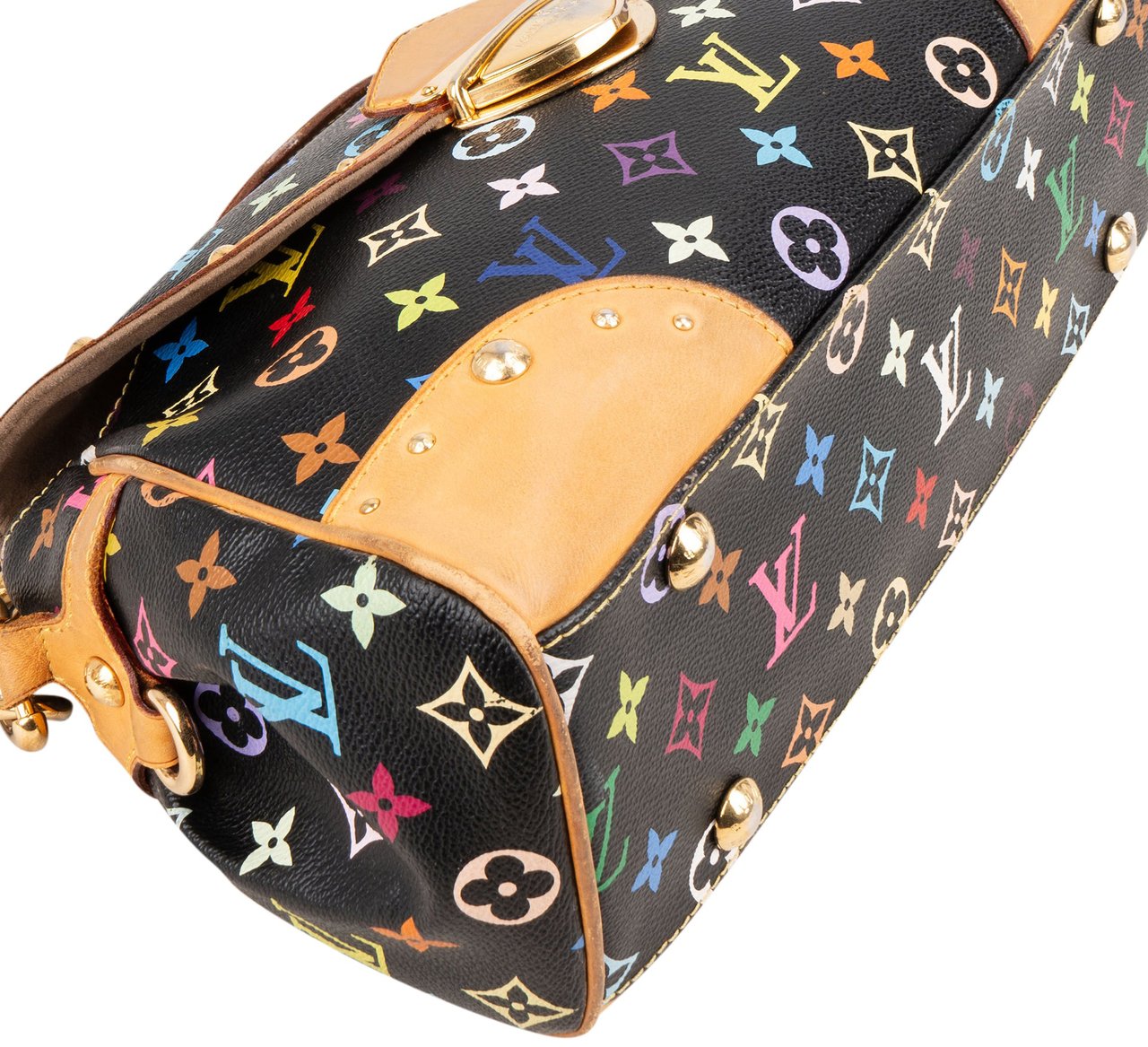 Louis Vuitton Louis Vuitton Canvas Monogram Multicolor Beverly MM Shoulder Bag Zwart