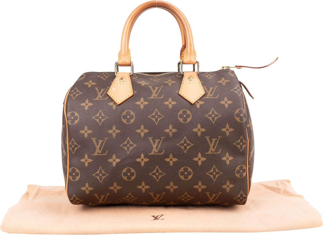 Louis Vuitton Louis Vuitton Monogram Canvas Speedy 25 Handbag Bruin