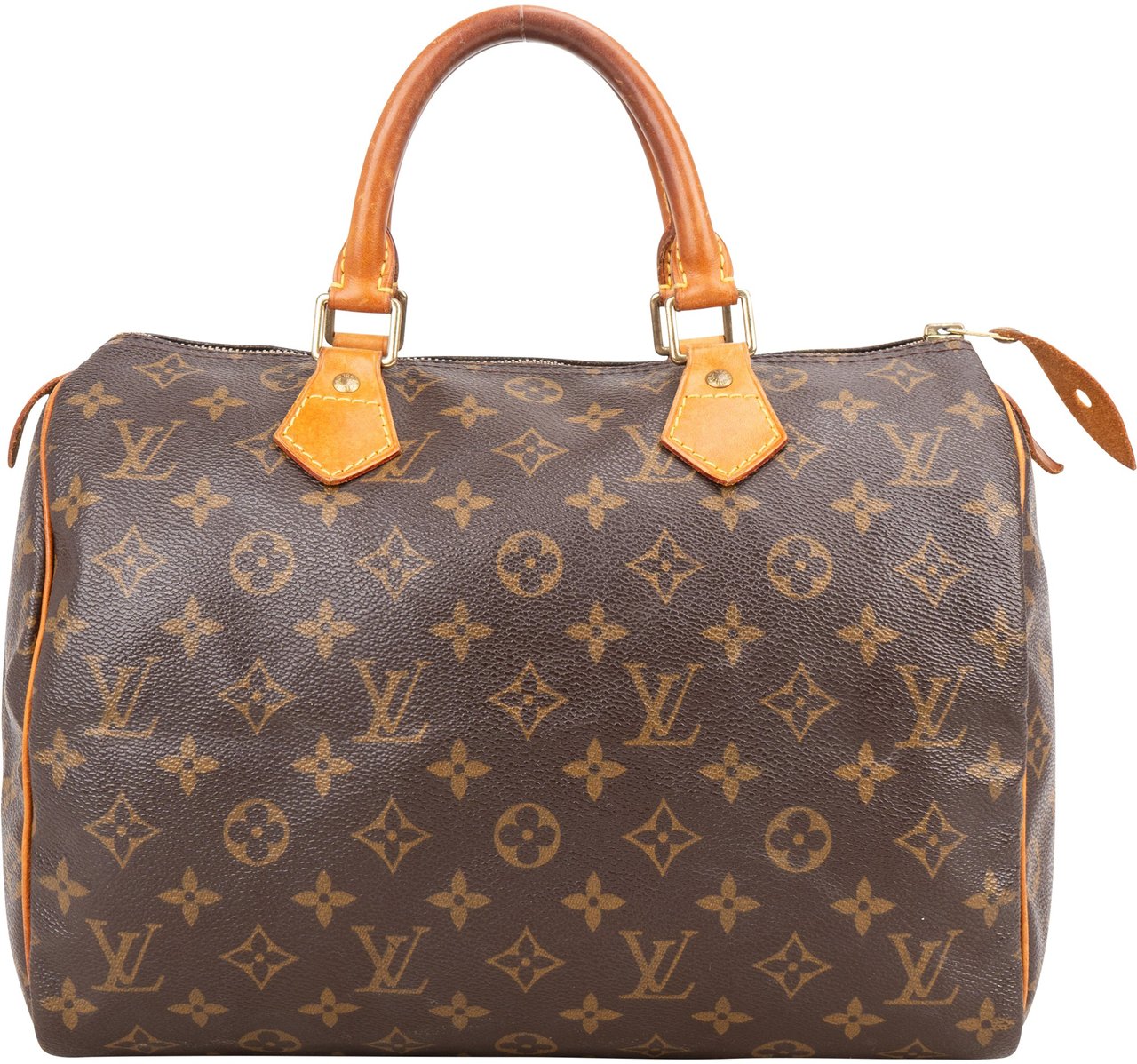 Louis Vuitton Louis Vuitton Monogram Canvas Speedy 30 Handbag Bruin