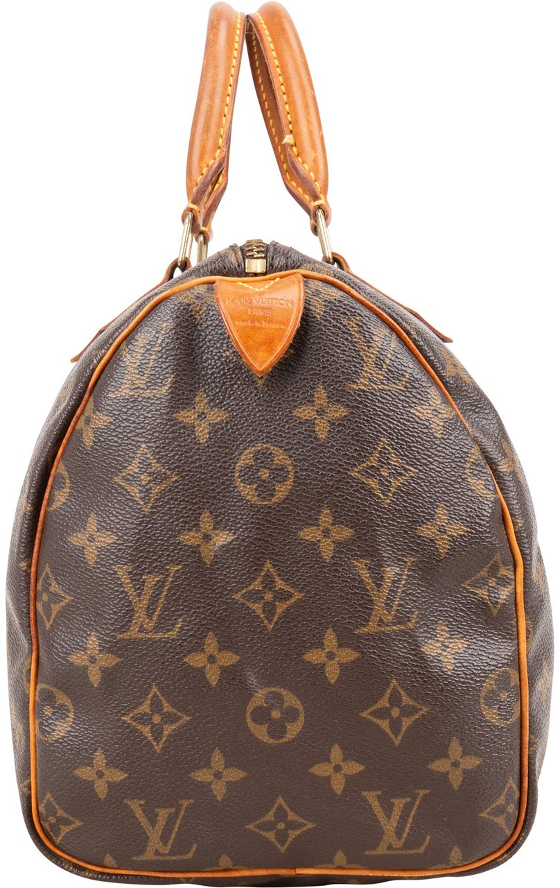 Louis Vuitton Louis Vuitton Monogram Canvas Speedy 30 Handbag Bruin