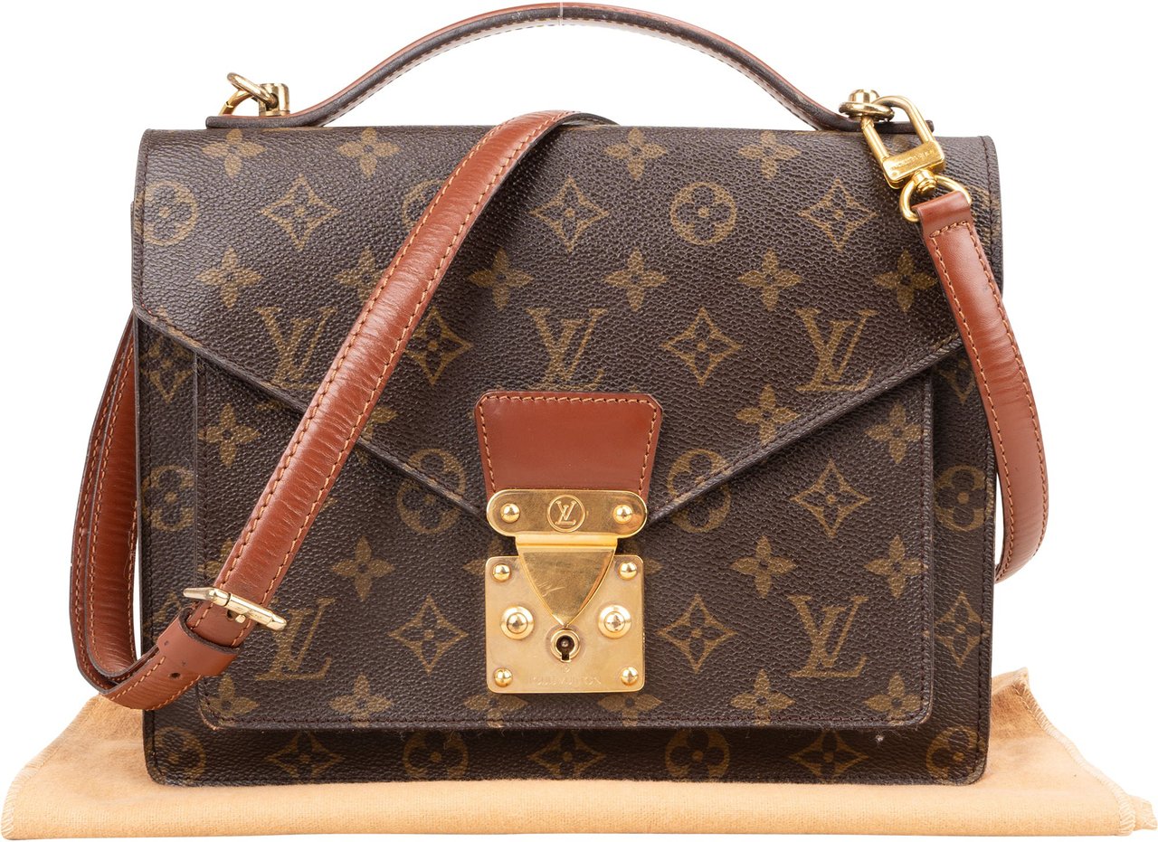 Louis Vuitton Louis Vuitton Monogram Canvas Monceau Handbag Bruin