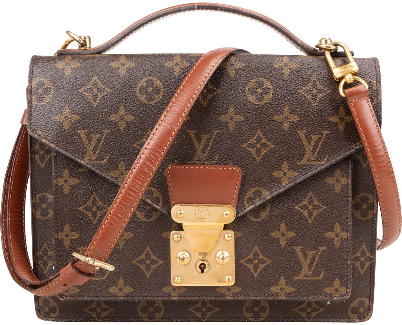 Louis Vuitton Louis Vuitton Monogram Canvas Monceau Handbag Bruin
