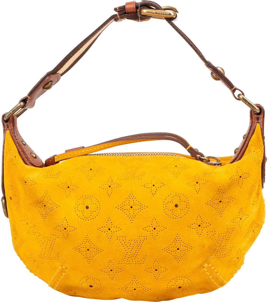 Louis Vuitton Canvas Suede Monogram Onatah PM Shoulder Bag Geel