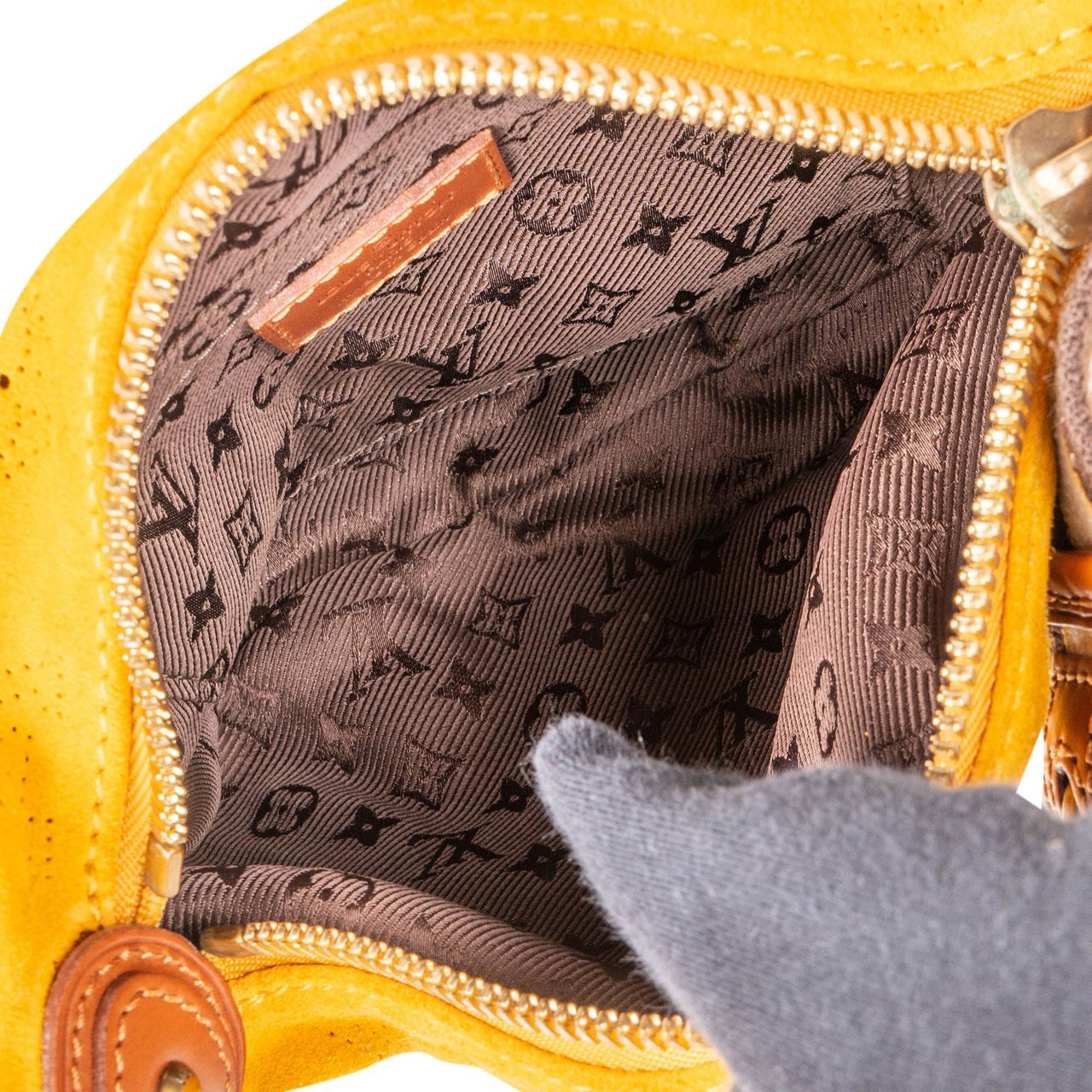 Louis Vuitton Canvas Suede Monogram Onatah PM Shoulder Bag Geel