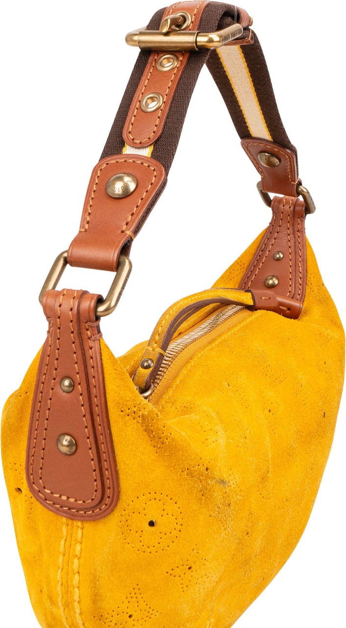 Louis Vuitton Canvas Suede Monogram Onatah PM Shoulder Bag Geel