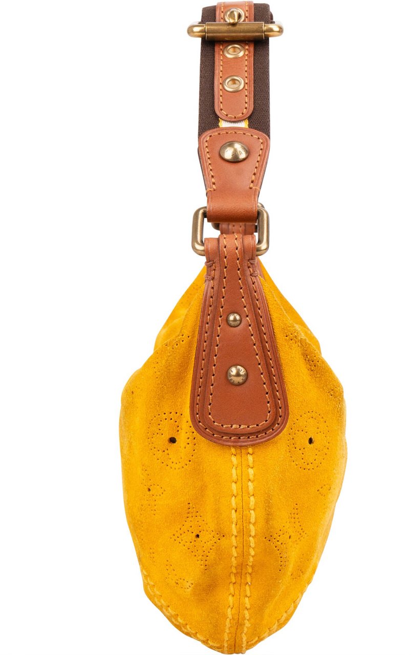 Louis Vuitton Canvas Suede Monogram Onatah PM Shoulder Bag Geel