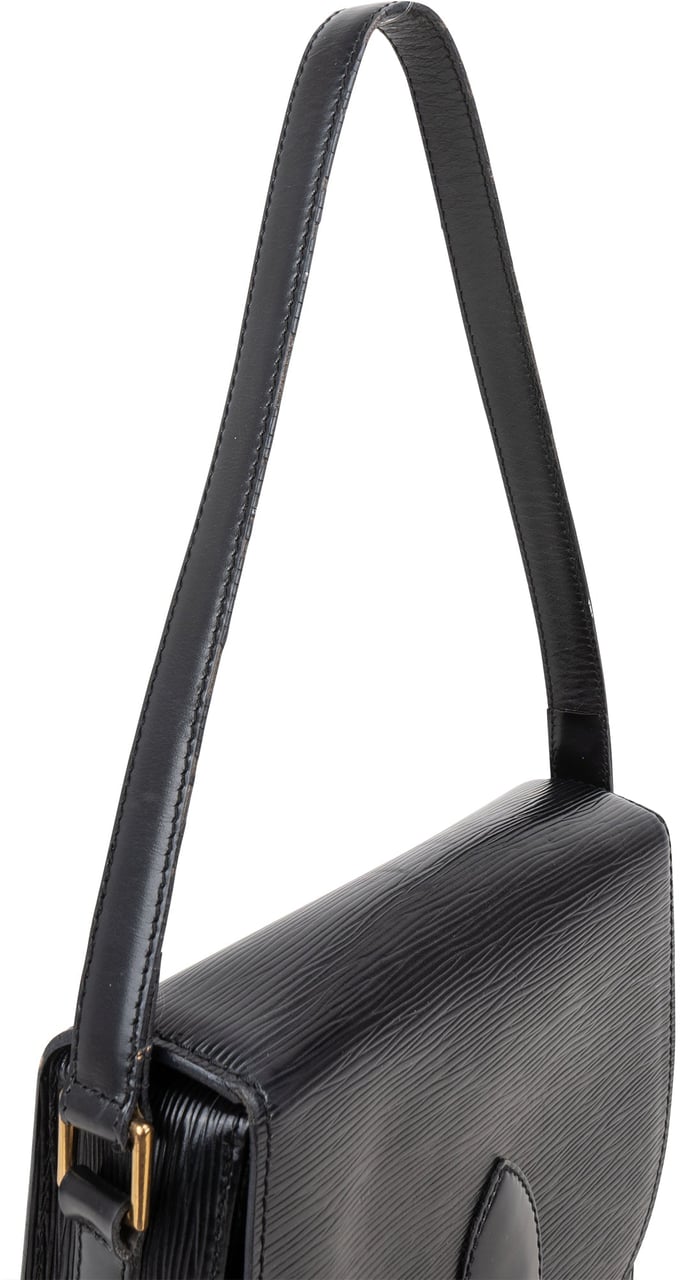 Louis Vuitton Louis Vuitton Noir Epi Leather Saint Cloud GM Shoulder Bag Zwart