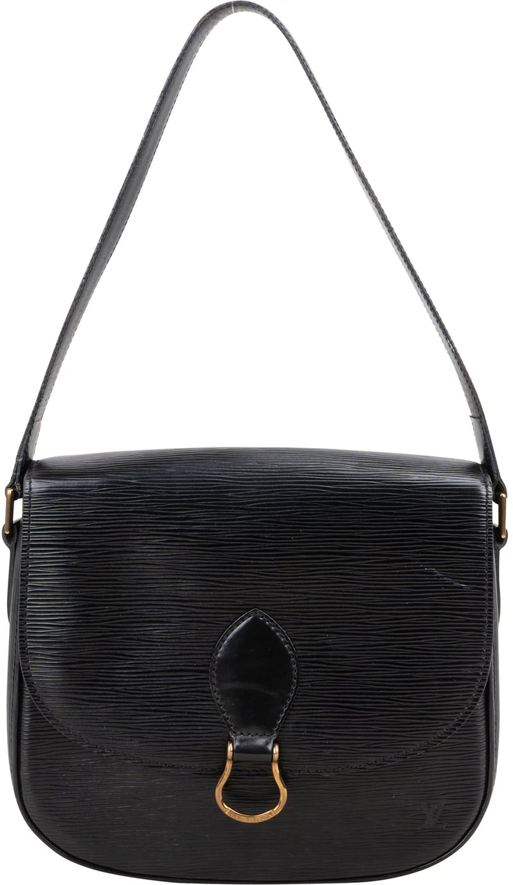 Louis Vuitton Louis Vuitton Noir Epi Leather Saint Cloud GM Shoulder Bag Zwart