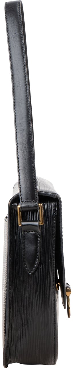 Louis Vuitton Louis Vuitton Noir Epi Leather Saint Cloud GM Shoulder Bag Zwart