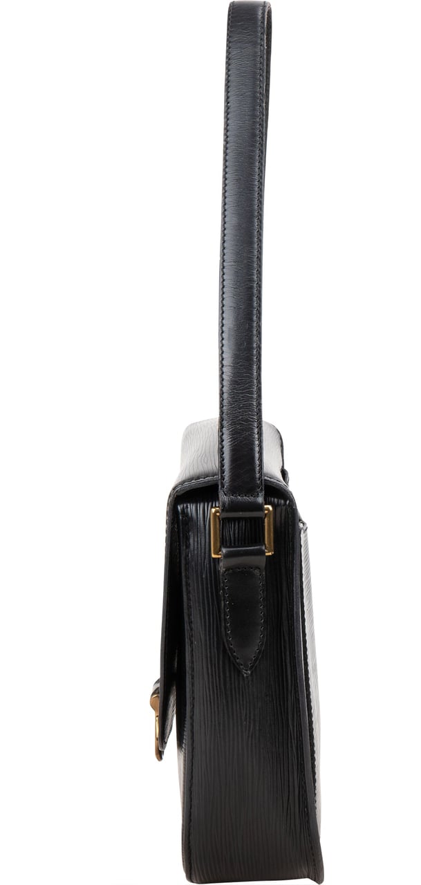 Louis Vuitton Louis Vuitton Noir Epi Leather Saint Cloud GM Shoulder Bag Zwart