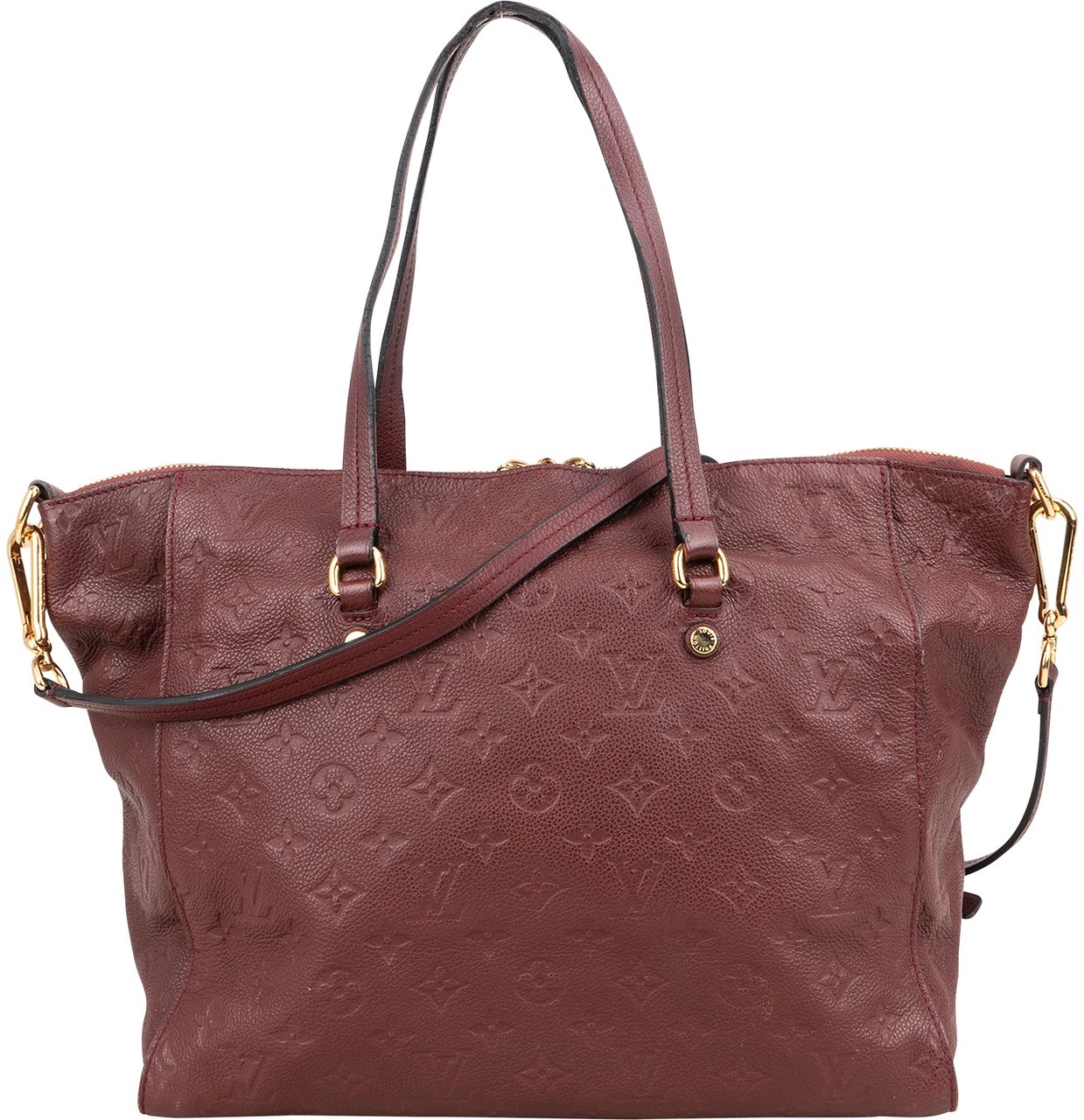 Louis Vuitton Louis Vuitton Monogram Empreinte Leather Lumineuse PM Shoulder Bag Maroon