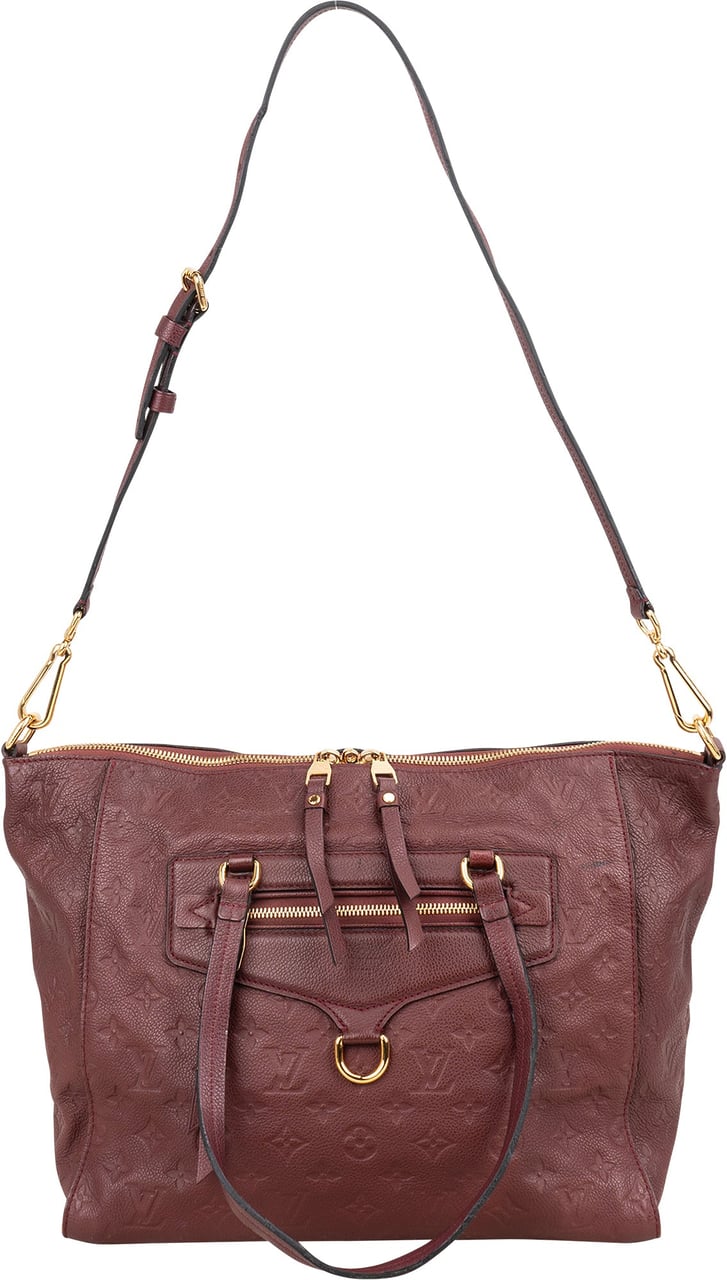 Louis Vuitton Louis Vuitton Monogram Empreinte Leather Lumineuse PM Shoulder Bag Maroon