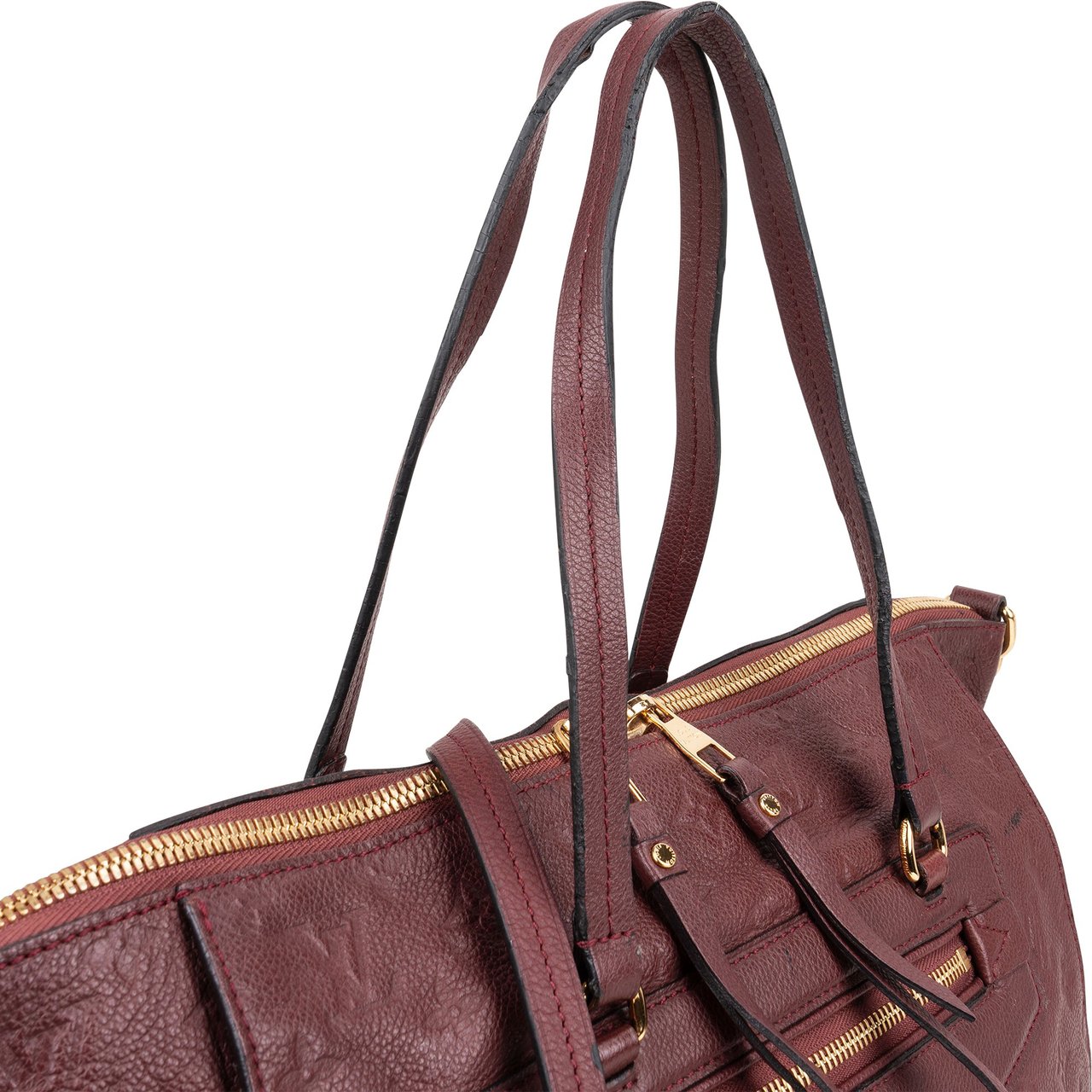 Louis Vuitton Louis Vuitton Monogram Empreinte Leather Lumineuse PM Shoulder Bag Maroon