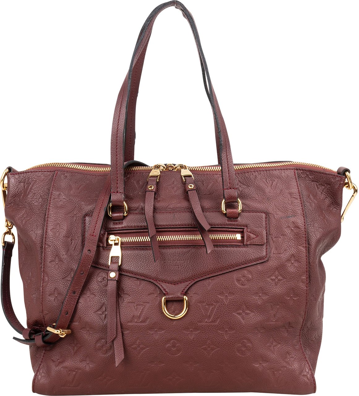 Louis Vuitton Louis Vuitton Monogram Empreinte Leather Lumineuse PM Shoulder Bag Maroon