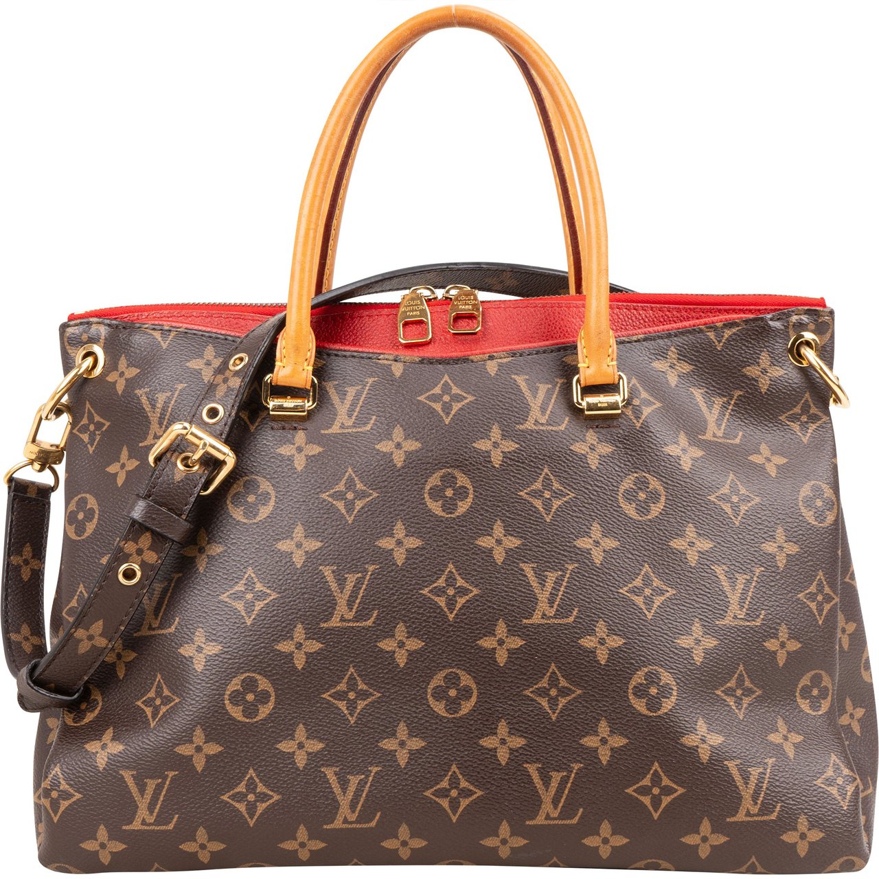 Louis Vuitton Louis Vuitton Monogram Canvas Pallas MM Handbag Bruin
