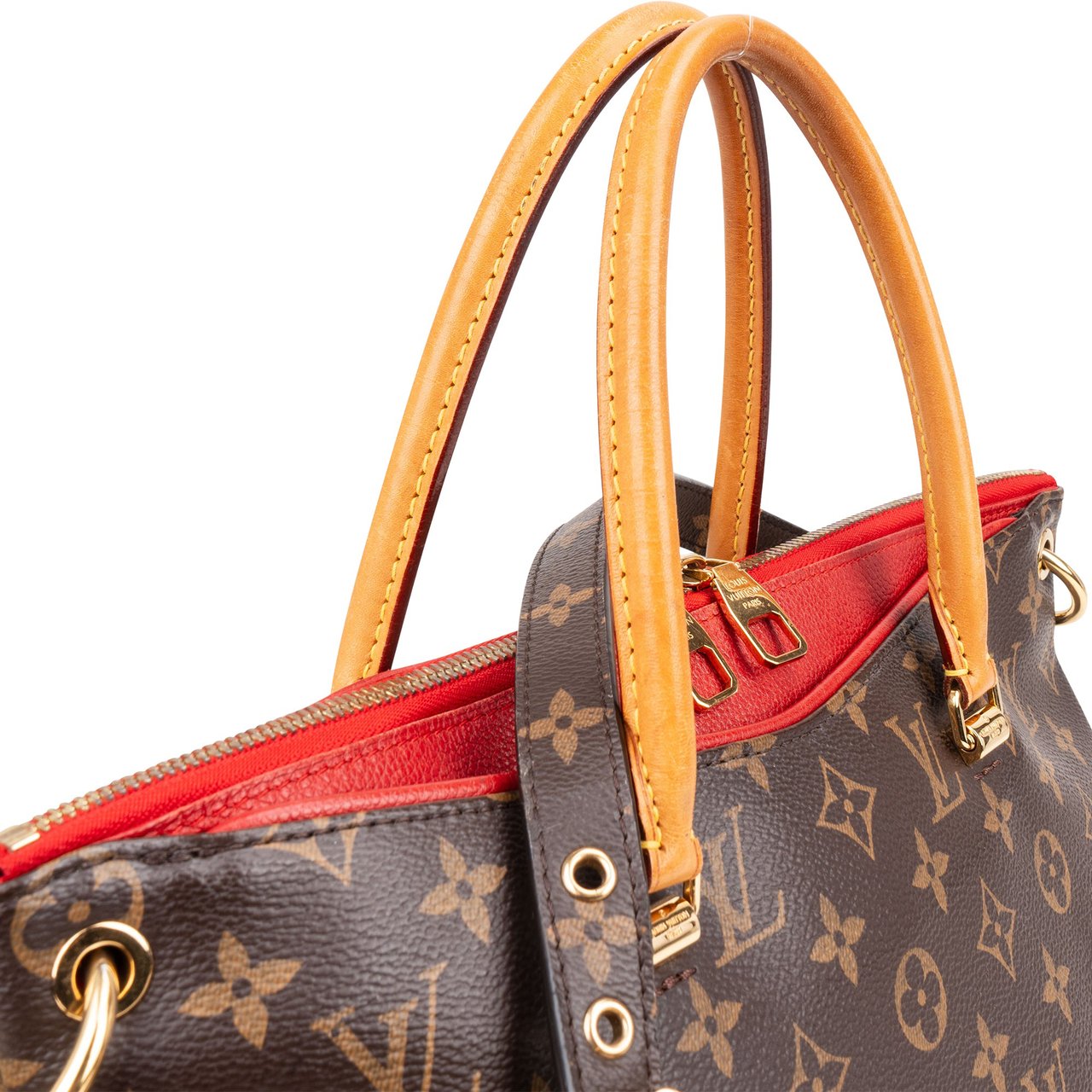Louis Vuitton Louis Vuitton Monogram Canvas Pallas MM Handbag Bruin