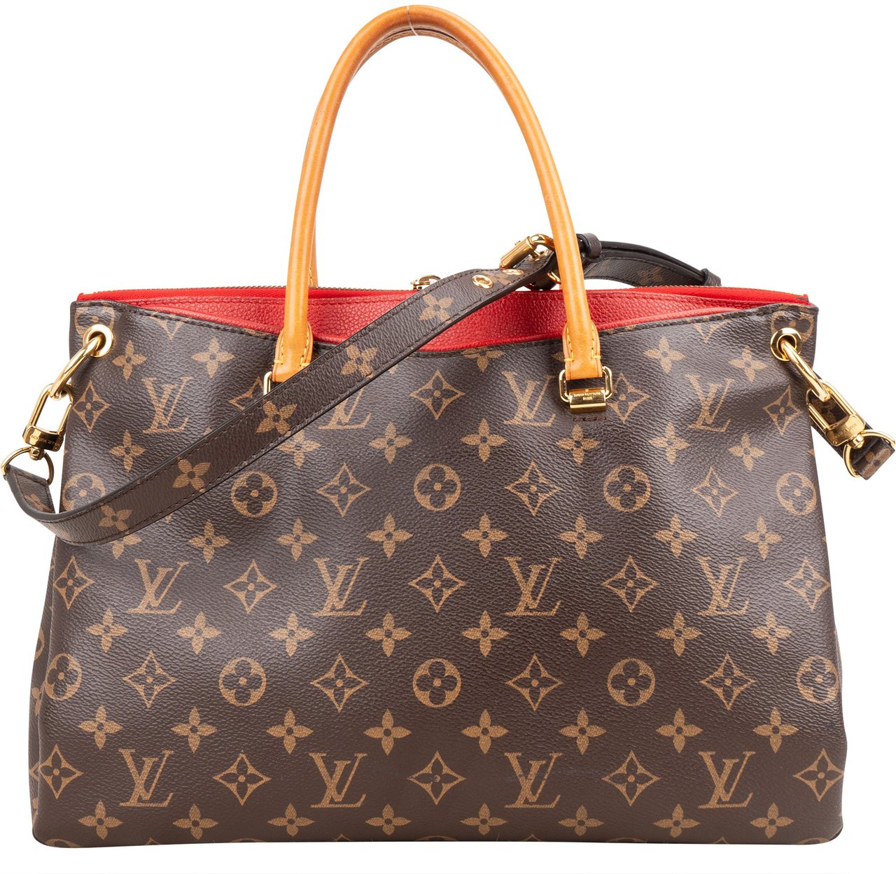 Louis Vuitton Louis Vuitton Monogram Canvas Pallas MM Handbag Bruin