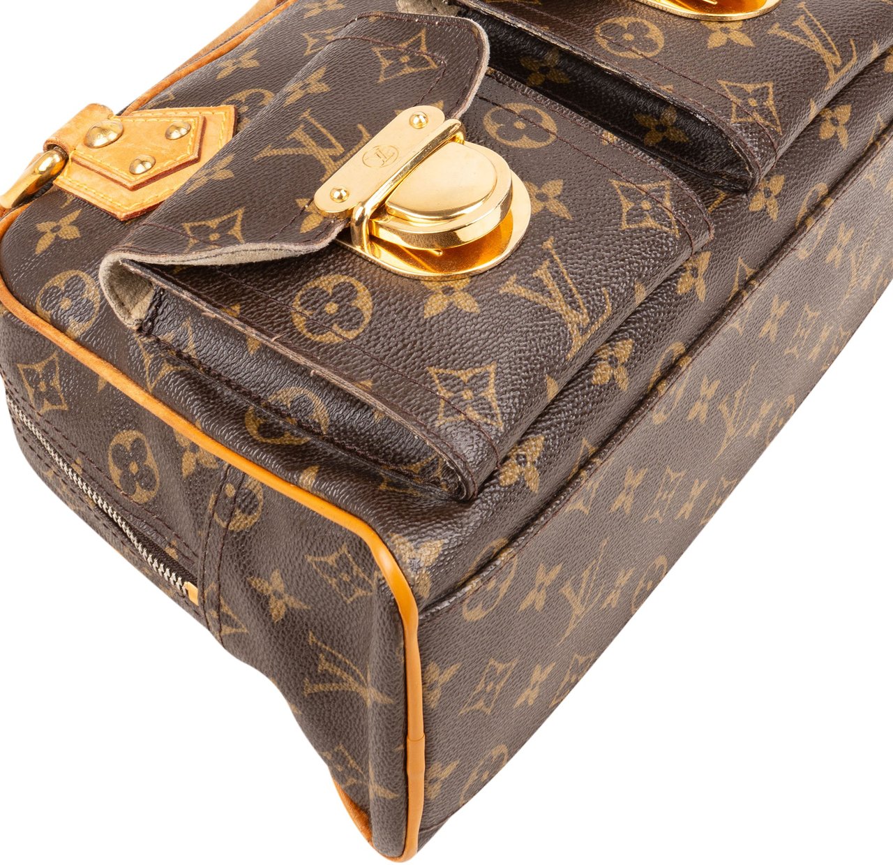 Louis Vuitton Louis Vuitton Monogram Canvas Manhattan PM Handbag Bruin