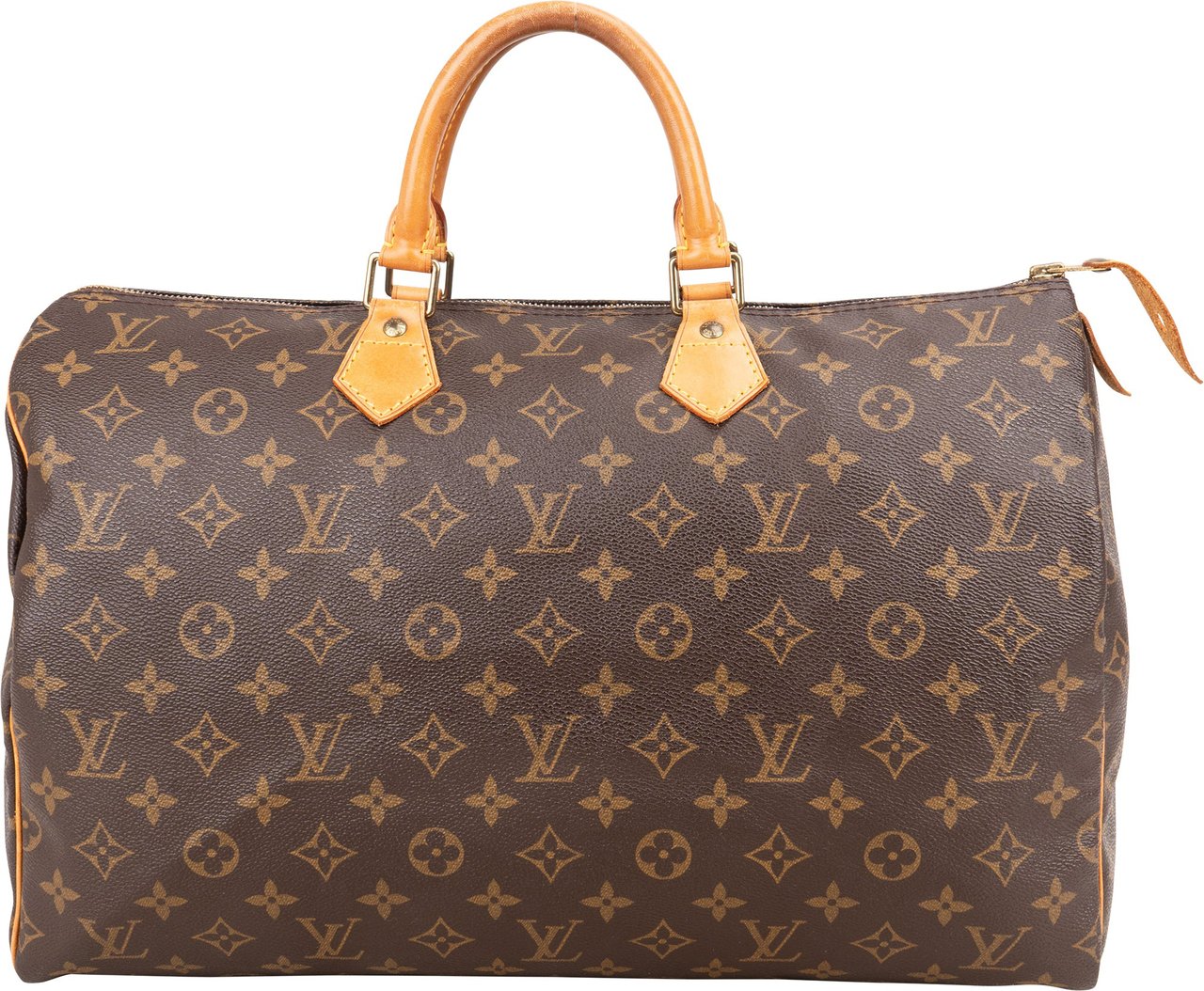 Louis Vuitton Monogram Canvas Speedy 40 Handbag Bruin