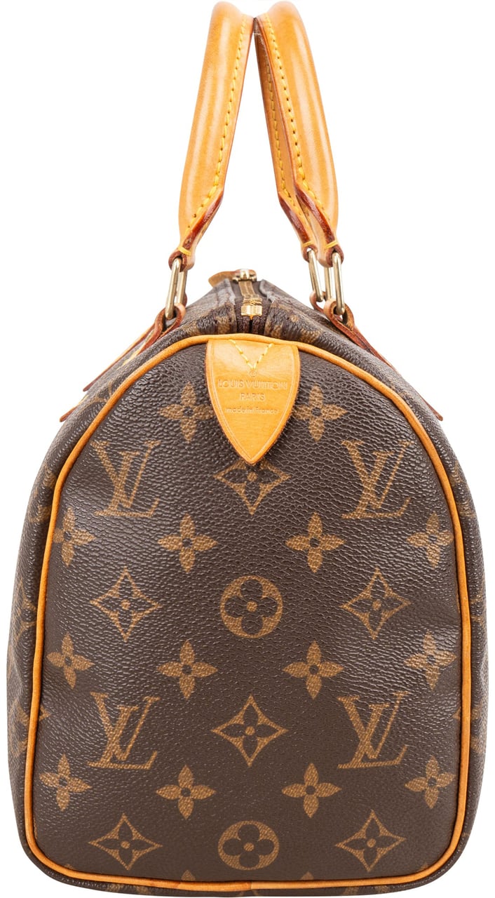 Louis Vuitton Louis Vuitton Monogram Canvas Speedy 25 Handbag Bruin