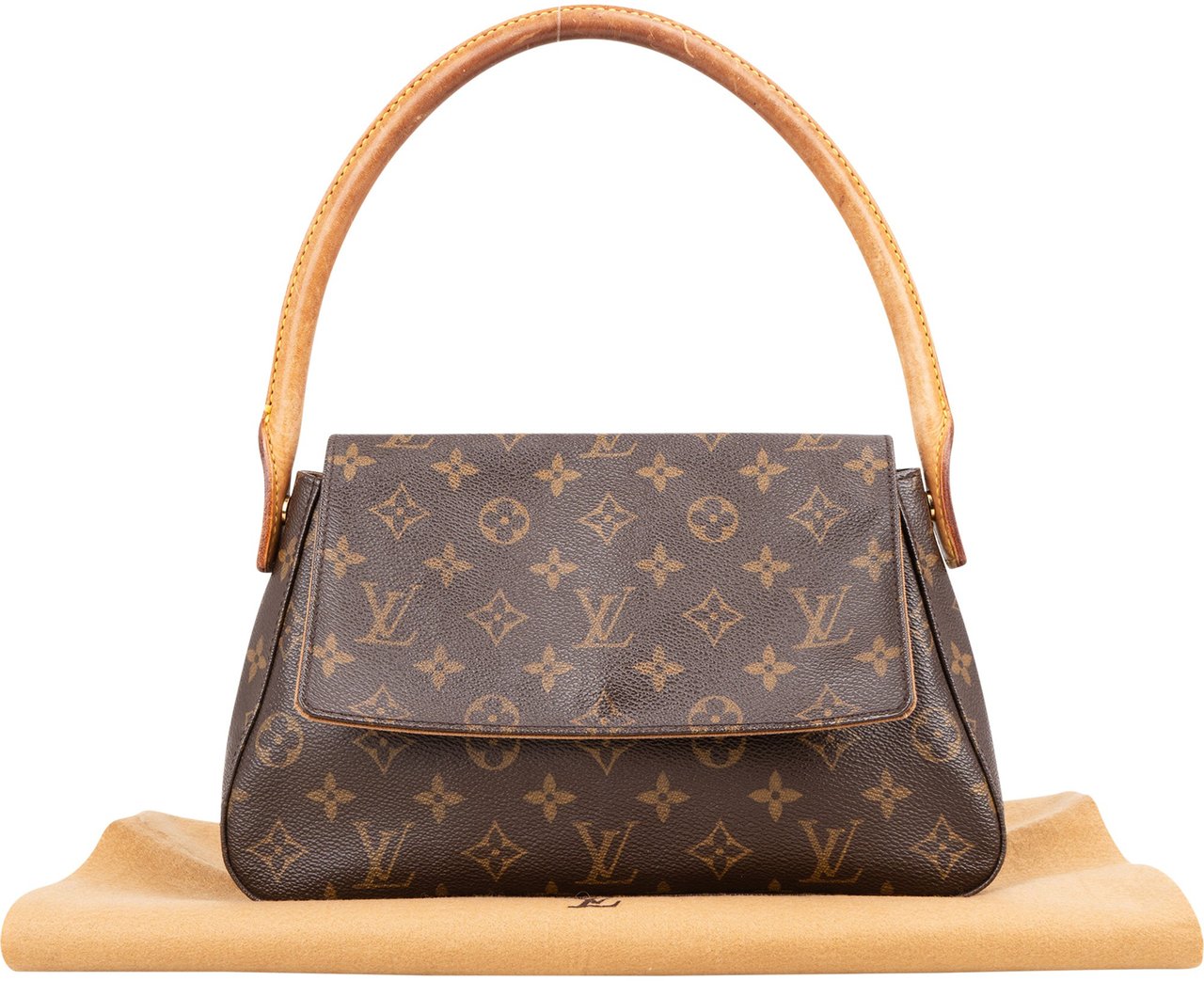 Louis Vuitton Louis Vuitton Monogram Canvas PM Looping Handbag Bruin