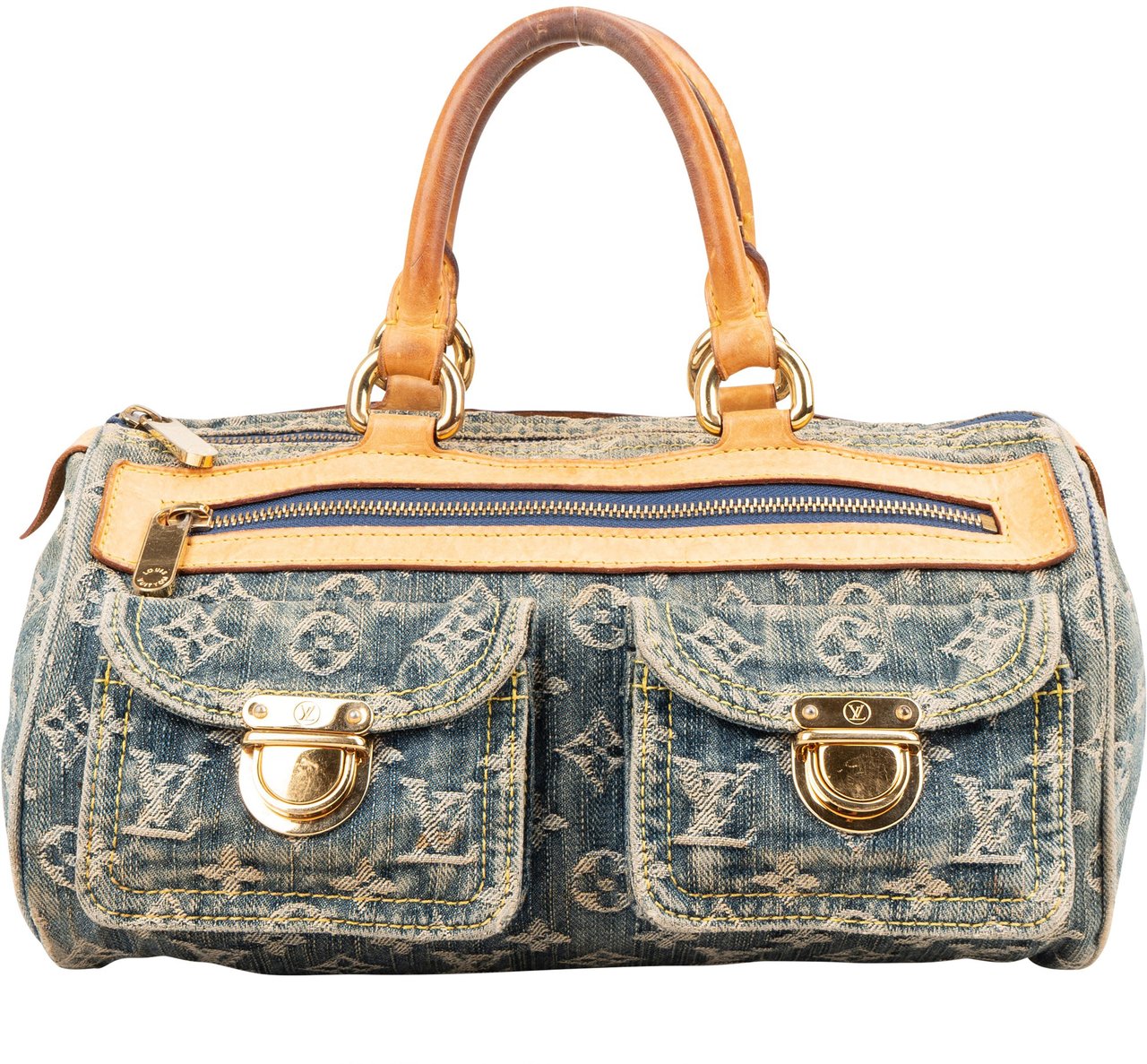 Louis Vuitton Louis Vuitton Monogram Denim Neo Speedy 30 Handbag Blauw