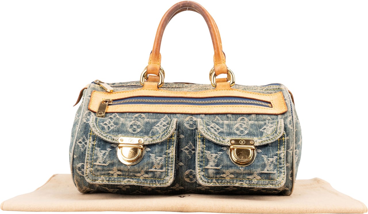 Louis Vuitton Louis Vuitton Monogram Denim Neo Speedy 30 Handbag Blauw