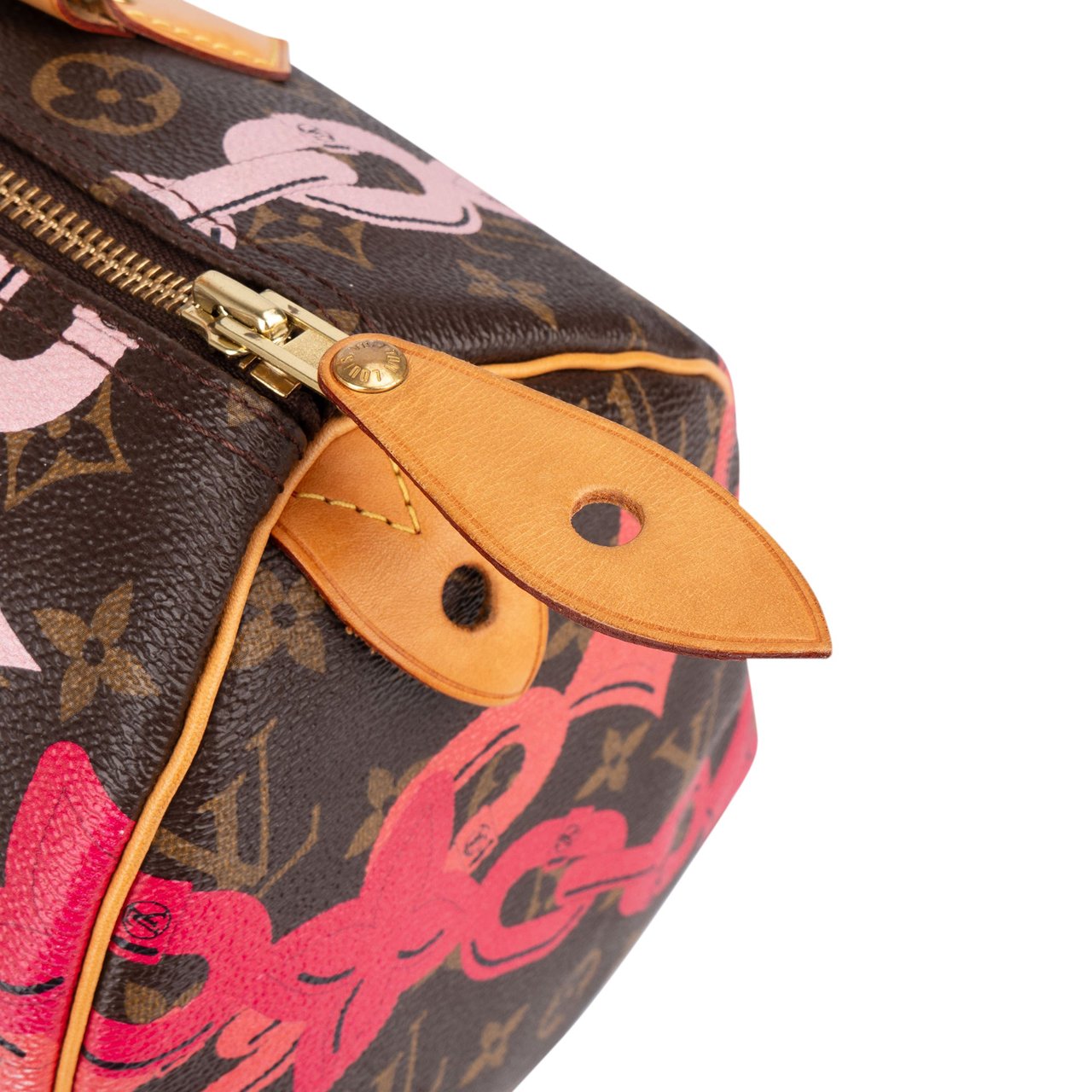 Louis Vuitton Louis Vuitton Monogram Canvas Chain Flower Speedy 30 Handbag Bruin