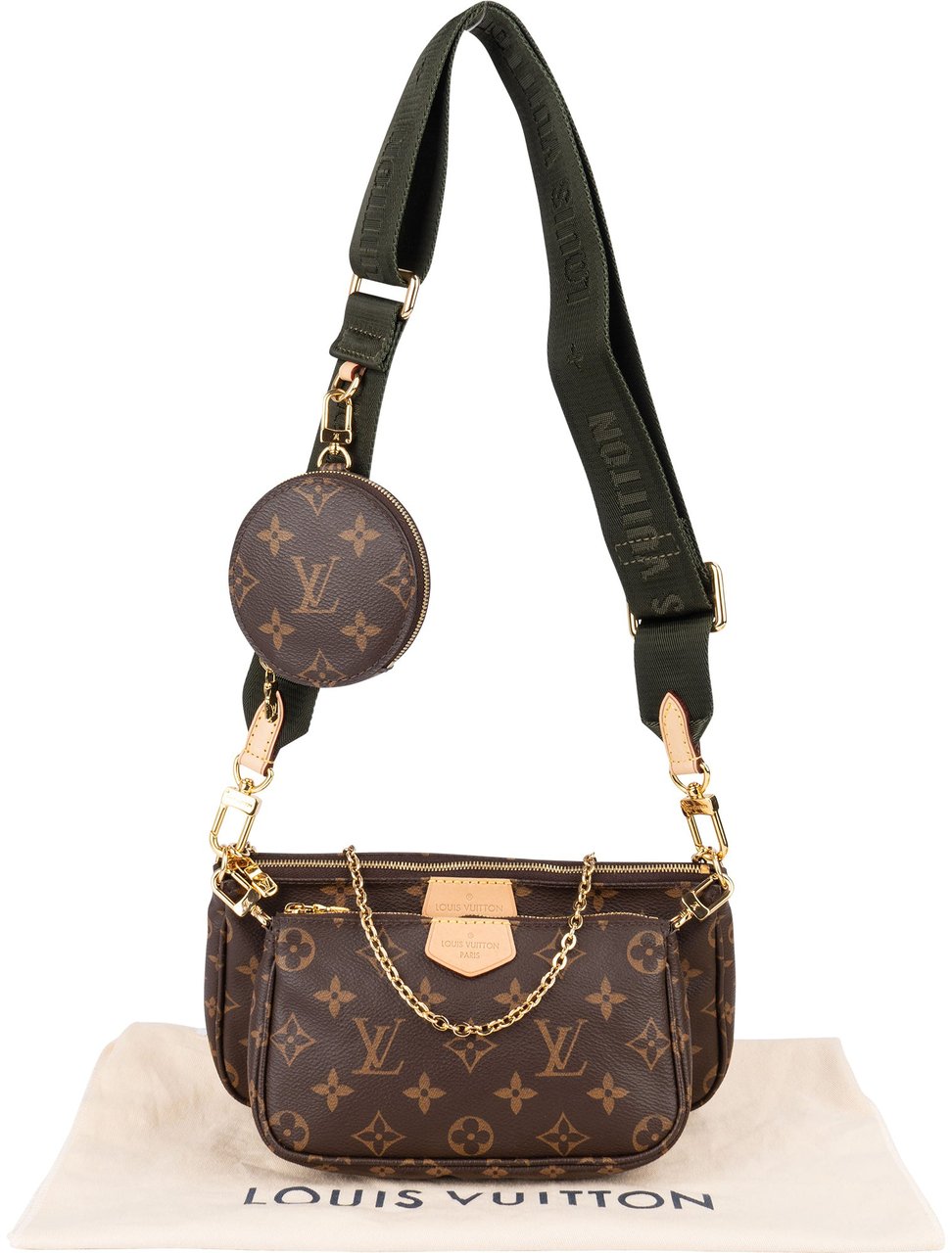 Louis Vuitton Monogram Canvas Multi Pochette Accessoires Crossbody Bag Bruin