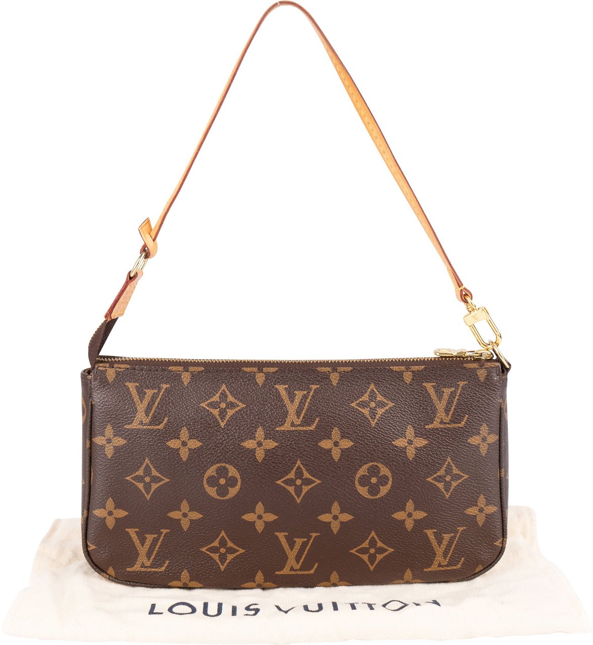 Louis Vuitton Louis Vuitton Monogram Canvas Pochette NM Accessoires Shoulder Bag Bruin