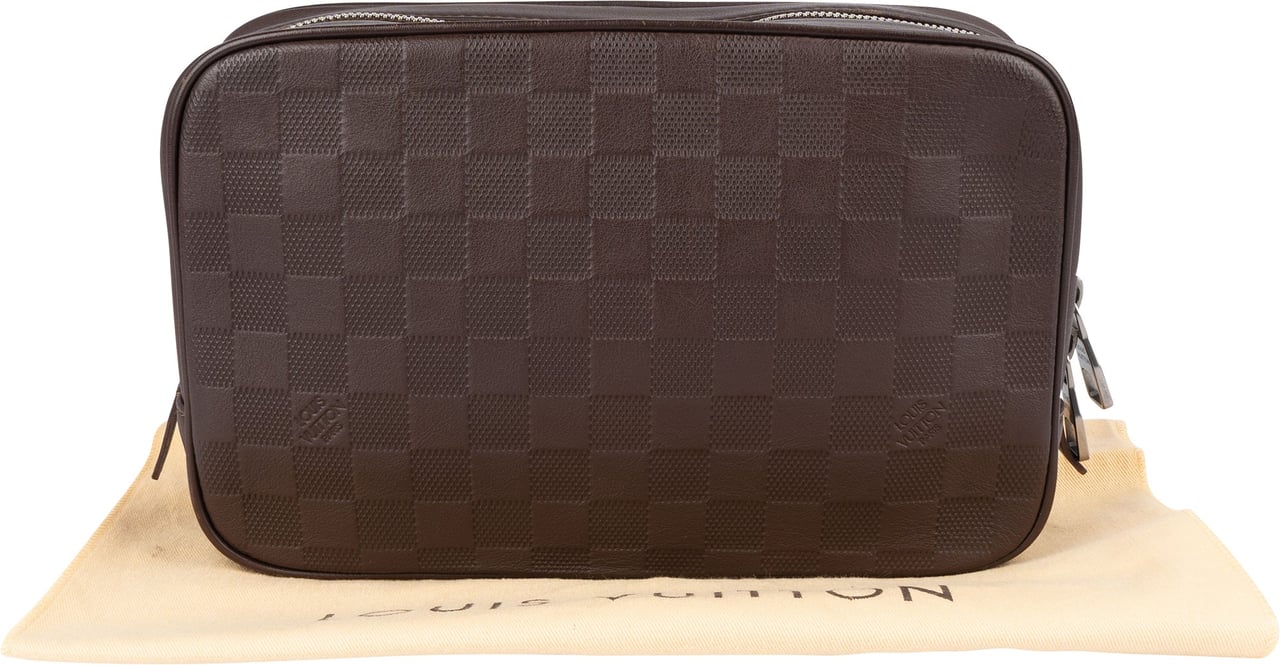 Louis Vuitton Louis Vuitton Monogram Damier Infini Trousse Toilette Clutch Bruin