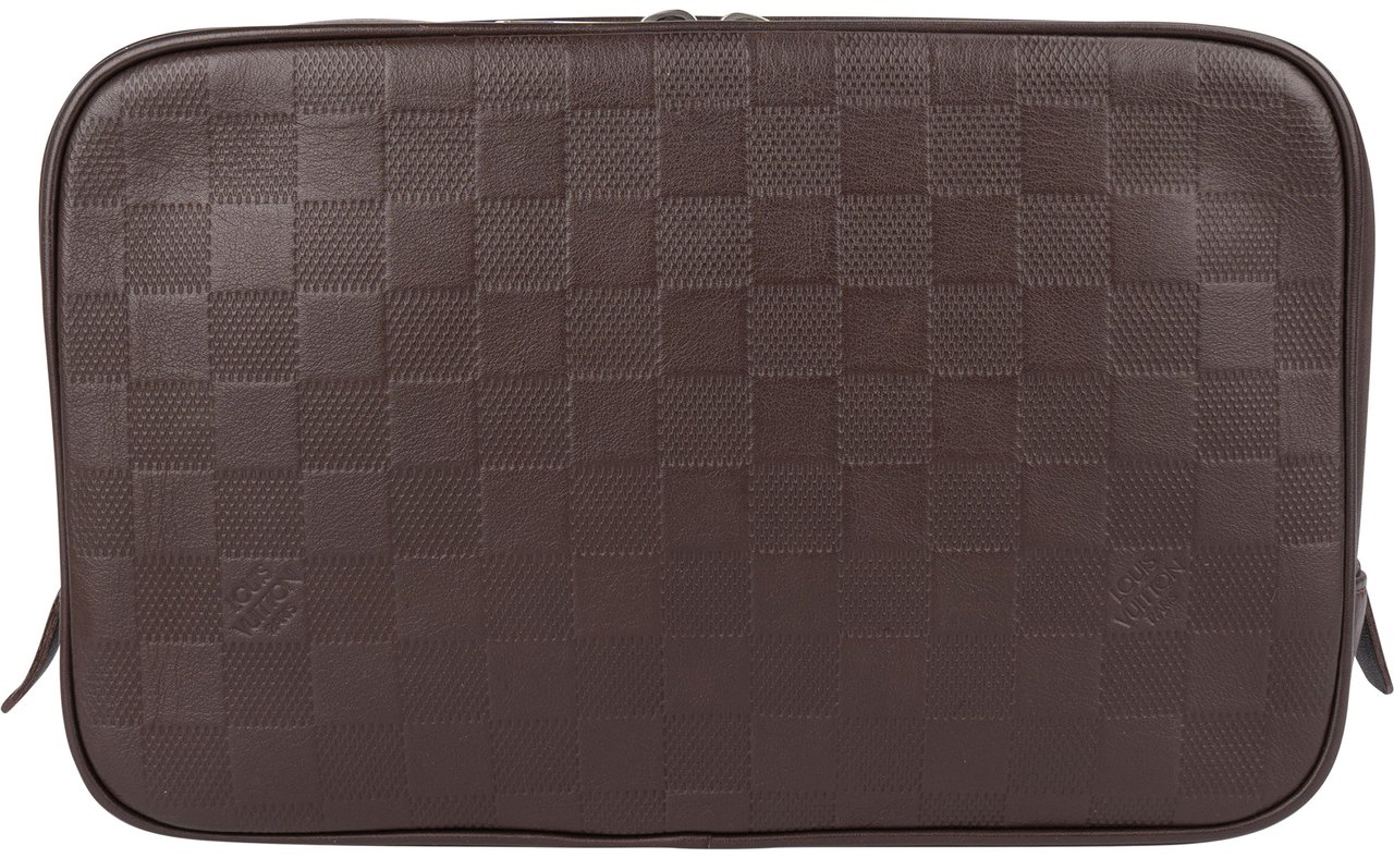 Louis Vuitton Louis Vuitton Monogram Damier Infini Trousse Toilette Clutch Bruin