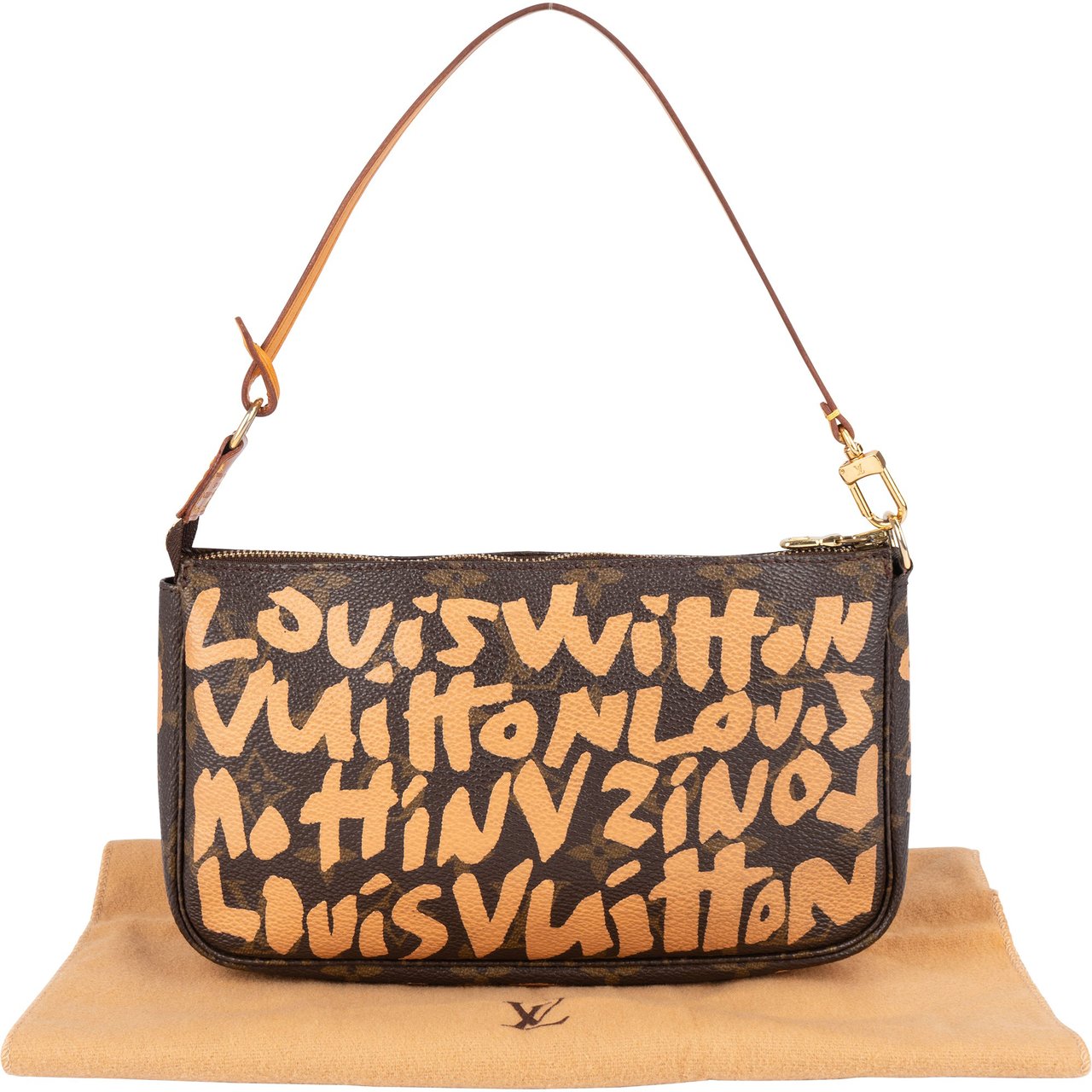 Louis Vuitton Louis Vuitton Limited Monogram Graffiti Pochette Accessoires Handbag Bruin