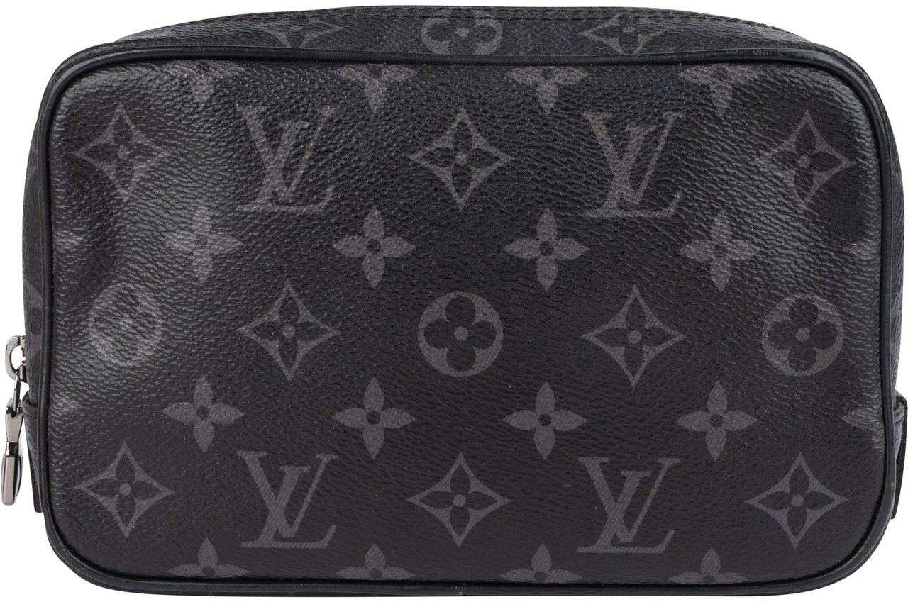Louis Vuitton Louis Vuitton Canvas Monogram Eclipse Poche Toilette PM Clutch Zwart