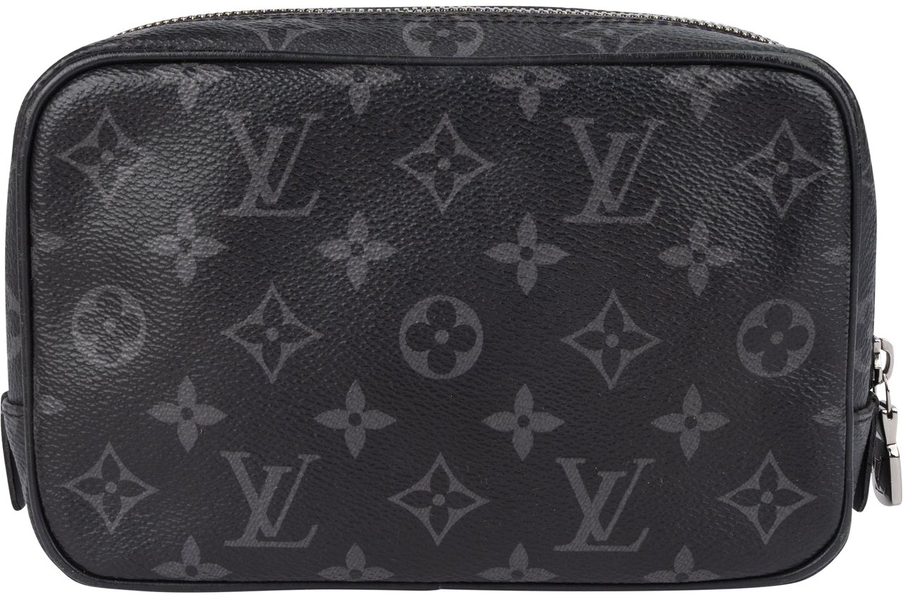 Louis Vuitton Louis Vuitton Canvas Monogram Eclipse Poche Toilette PM Clutch Zwart