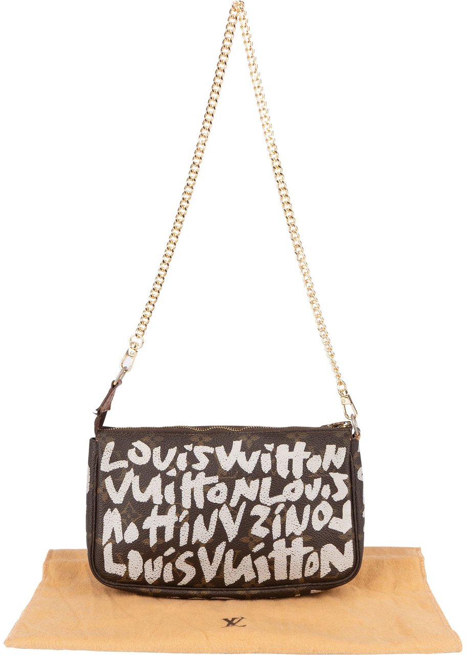 Louis Vuitton Louis Vuitton Monogram Limited Graffiti Pochette Accessoires Shoulder Bag Bruin