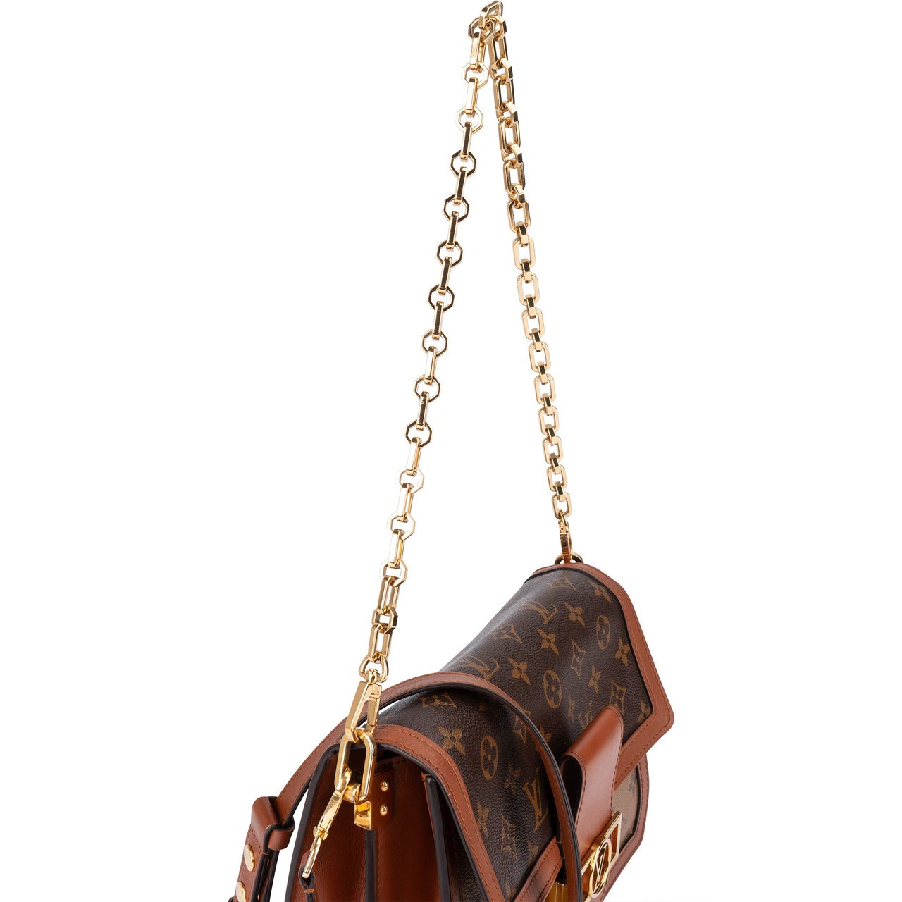 Louis Vuitton Louis Vuitton Monogram Reverse Canvas Dauphine MM Crossbody Bag Bruin