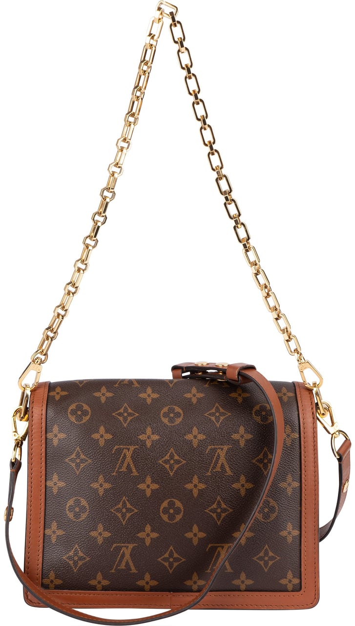 Louis Vuitton Louis Vuitton Monogram Reverse Canvas Dauphine MM Crossbody Bag Bruin
