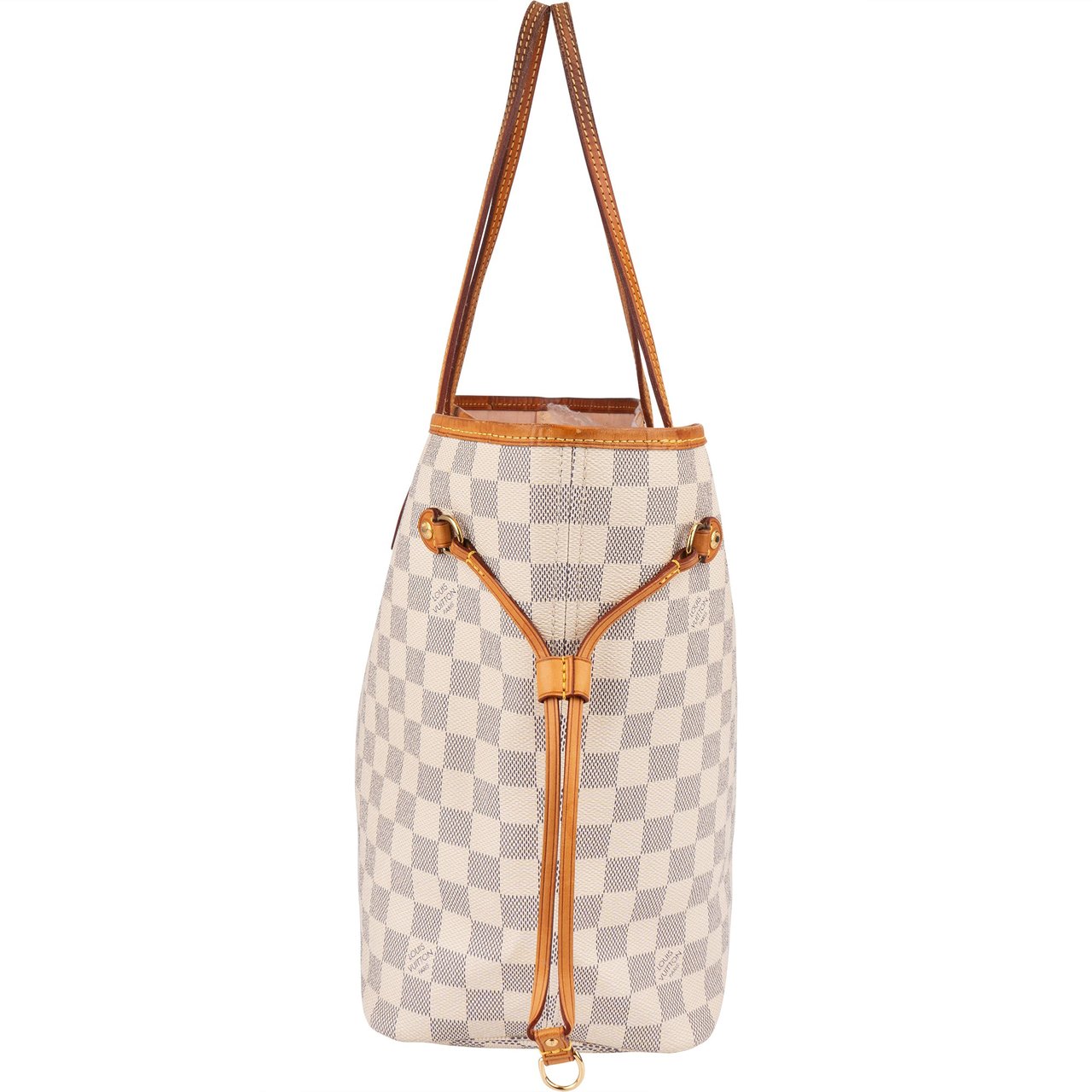 Louis Vuitton Louis Vuitton Monogram Damier Azur Canvas Neverfull MM Shoulder Bag Wit