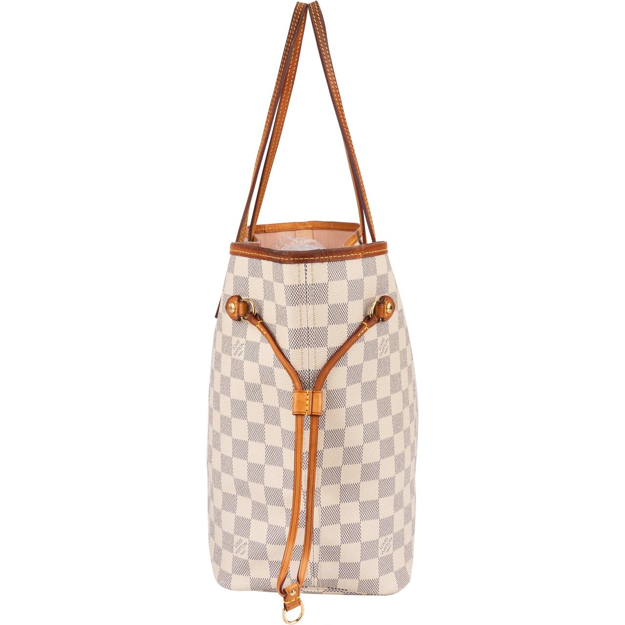 Louis Vuitton Louis Vuitton Monogram Damier Azur Canvas Neverfull MM Shoulder Bag Wit