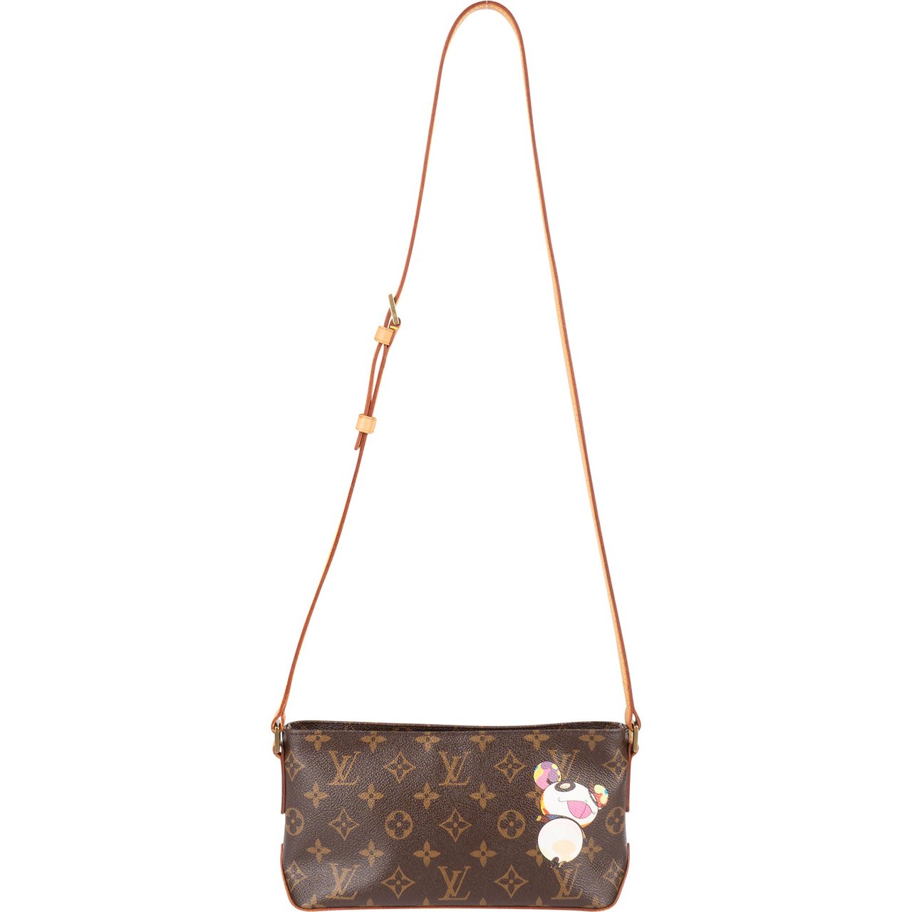 Louis Vuitton Louis Vuitton Monogram Canvas Murakami Panda Trotteur Crossbody Bag Bruin