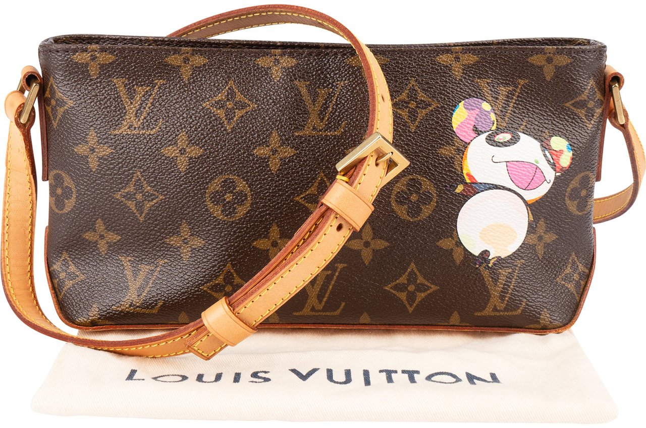 Louis Vuitton Monogram Canvas Murakami Panda Trotteur Crossbody Bag Bruin